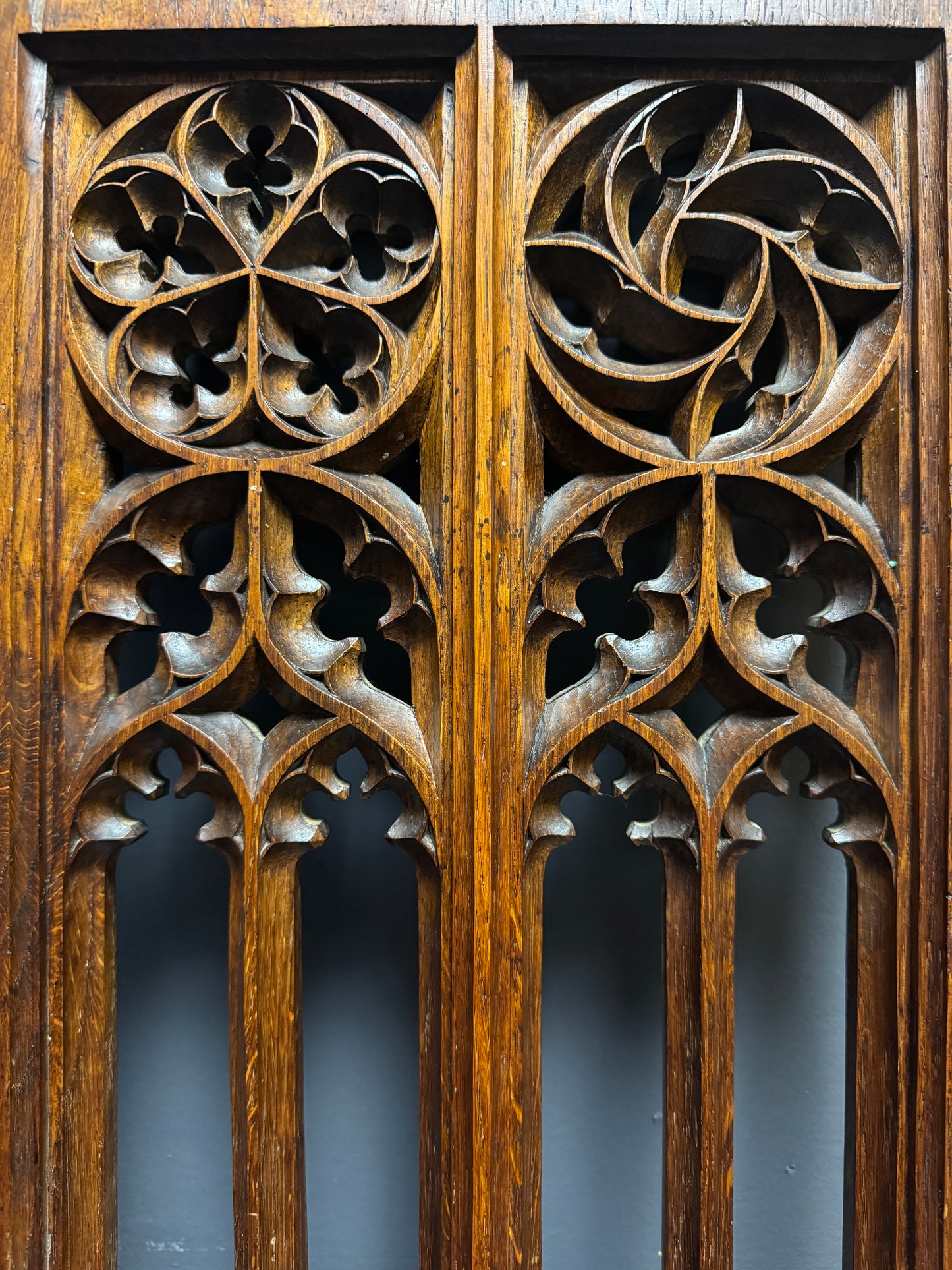 Late 1800s Gothic Revival Miniature Tracery Church Window Frame