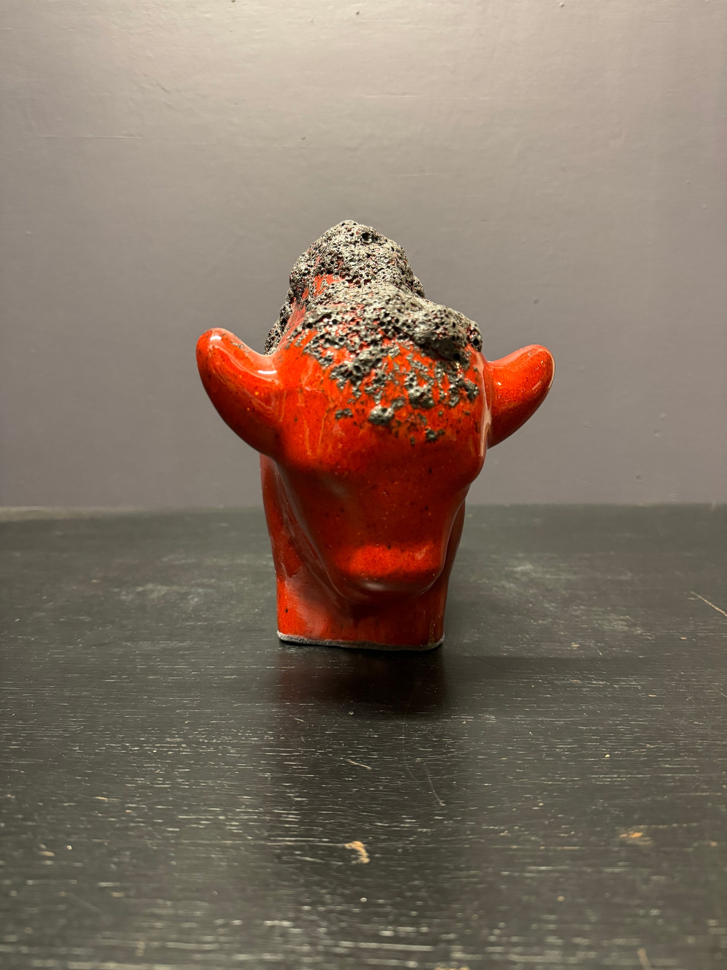 Otto Keramik Large Ceramic Bison West German Pottery Fat Lava