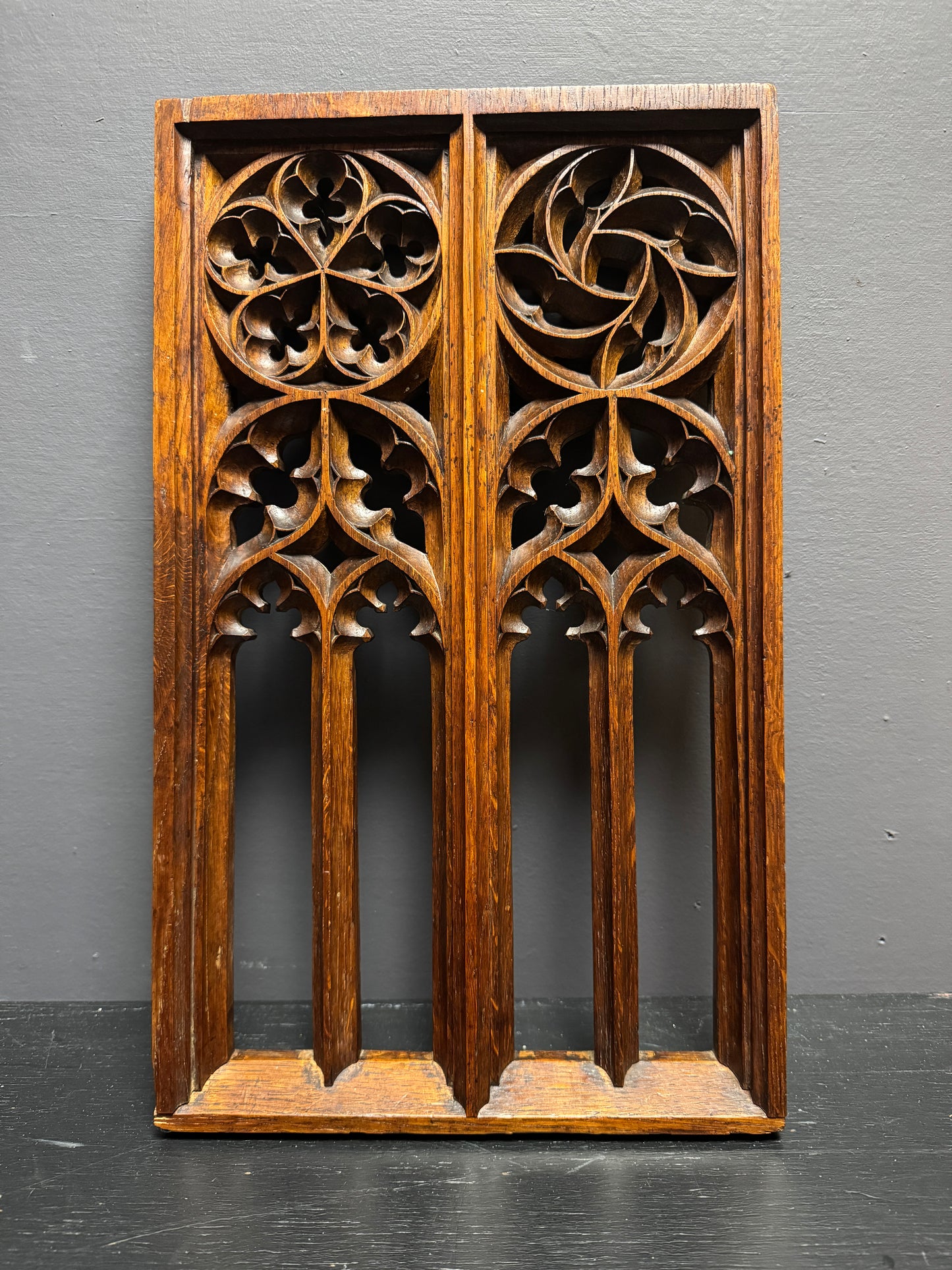 Late 1800s Gothic Revival Miniature Tracery Church Window Frame