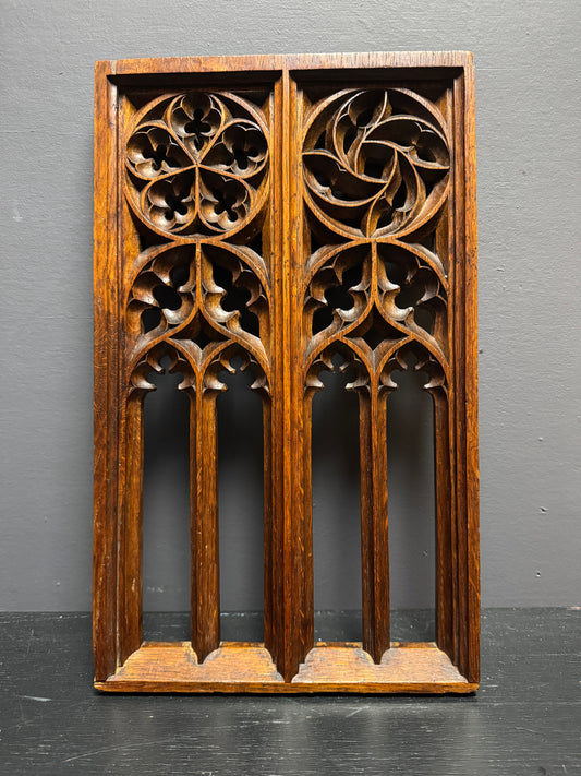 Late 1800s Gothic Revival Miniature Tracery Church Window Frame