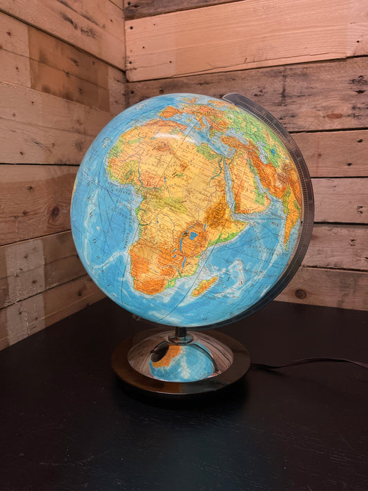 Vintage 1960s DBG Duo Glass Globe Lamp Darmstadt Germany