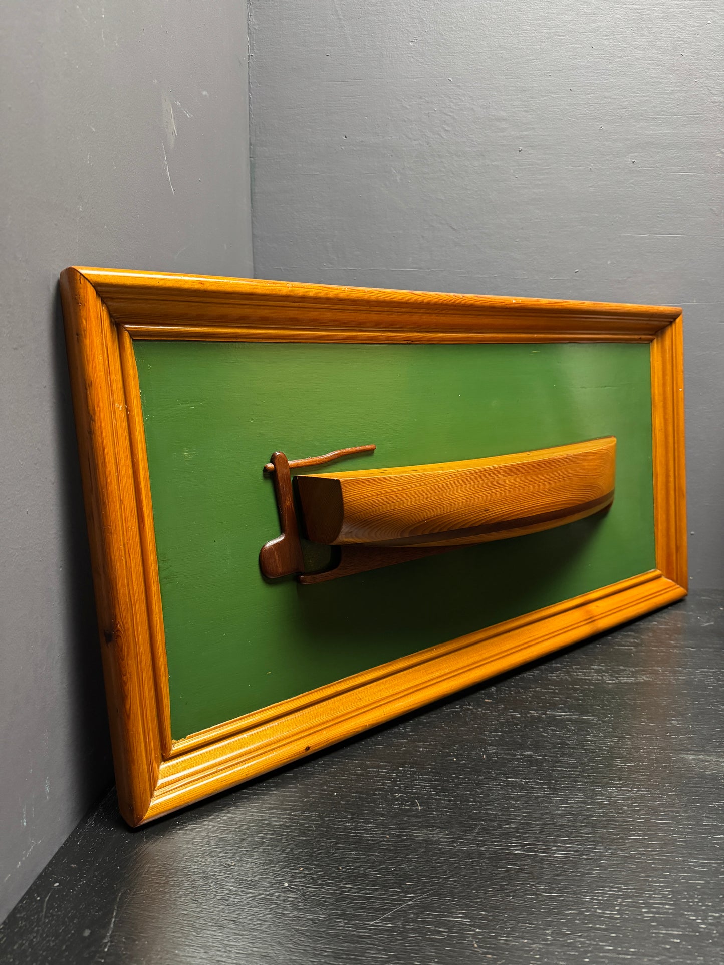 Hand Made Boat Makers Diorama Circa 1980s