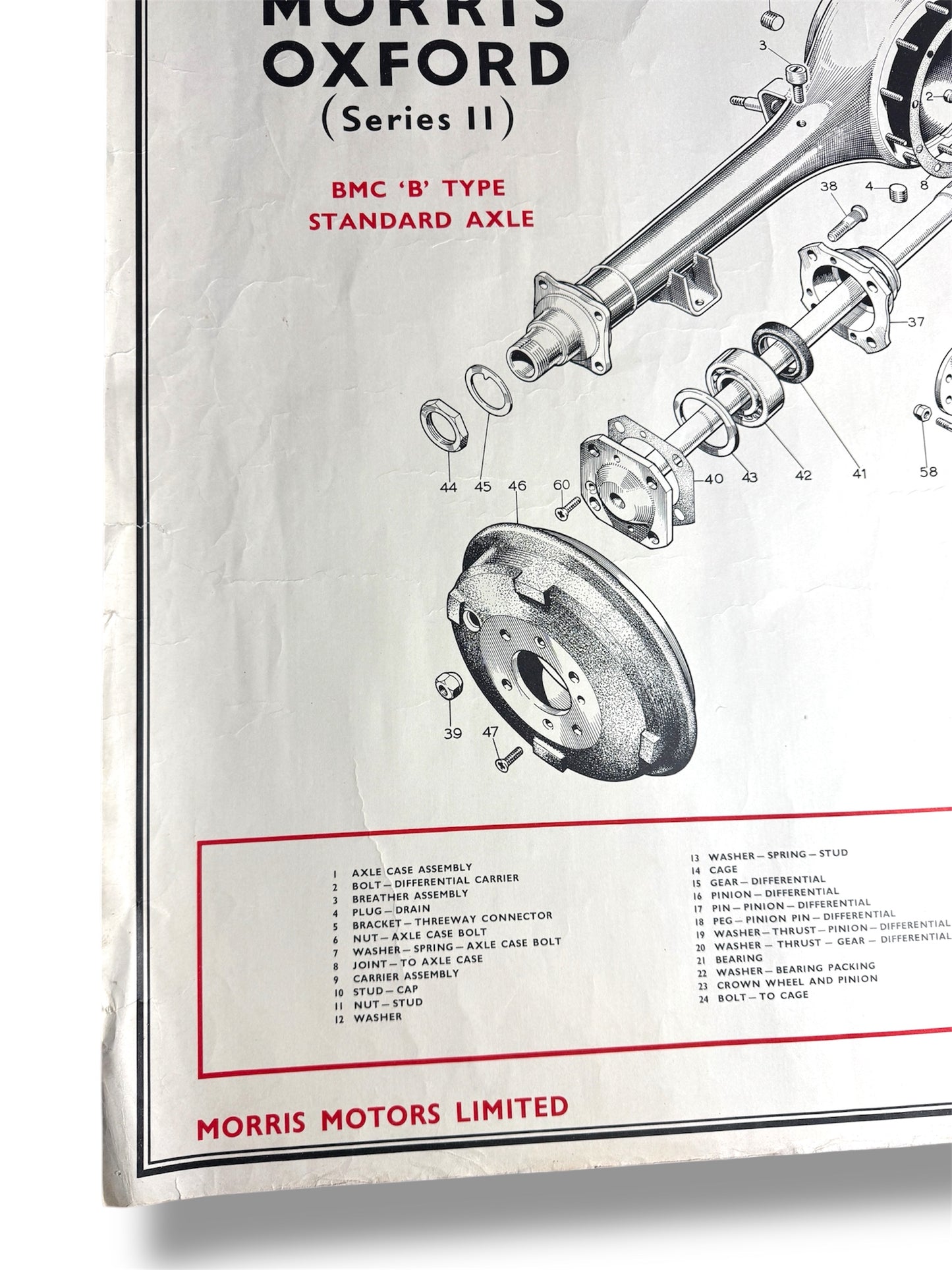 B.M.C. British Motor Corporation Educational Poster Circa 1950s