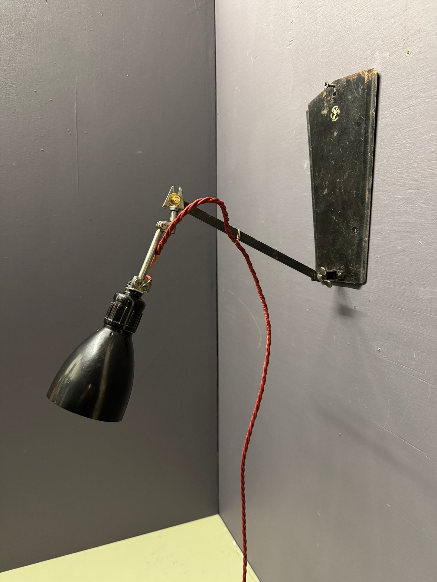 1920s Wall & Table Lamp Marked Hrabowski Foto Kino Berlin Spandau