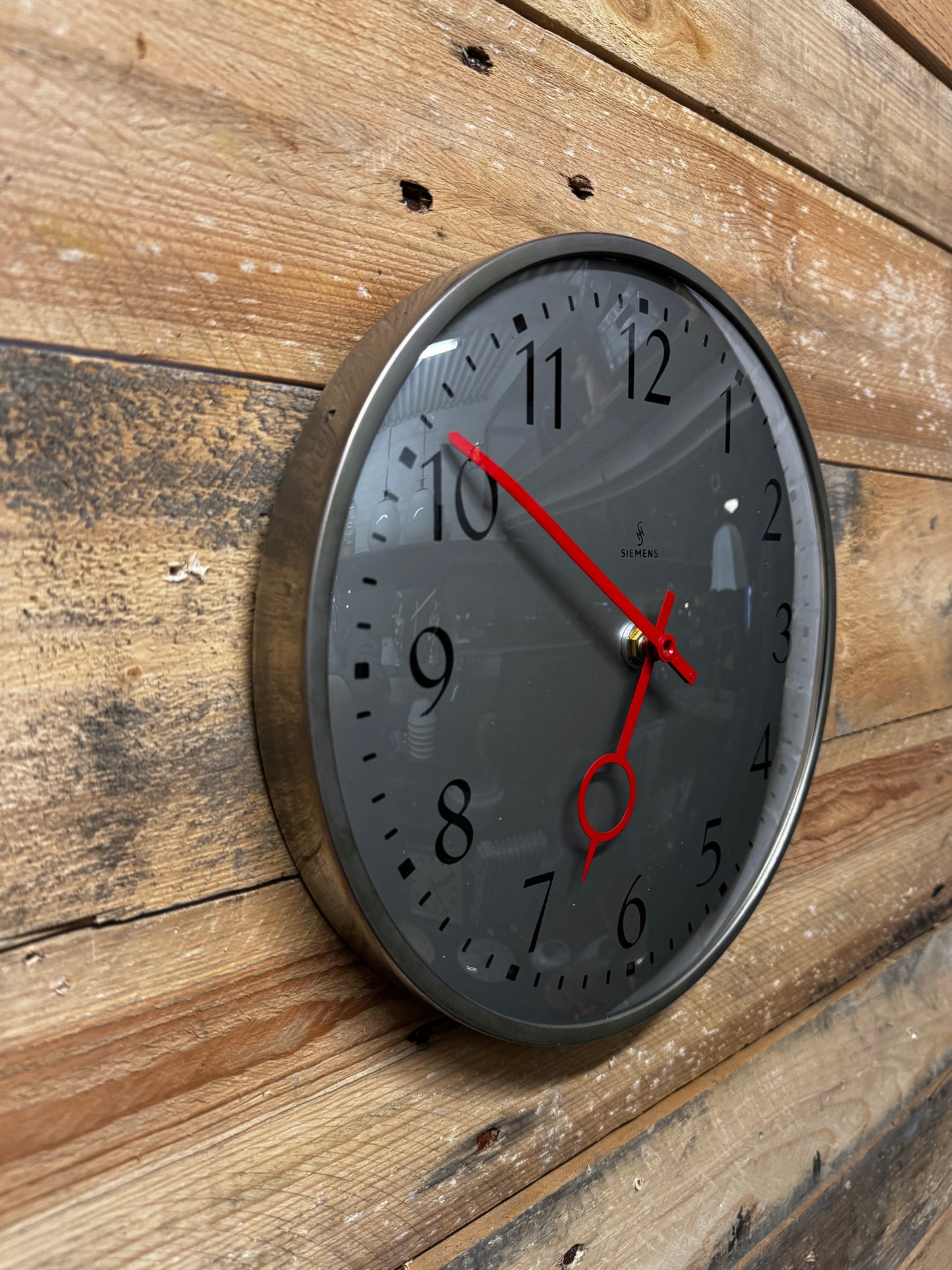 1960's German Industrial Factory / Office Clocks By Peter Behrens For Siemens