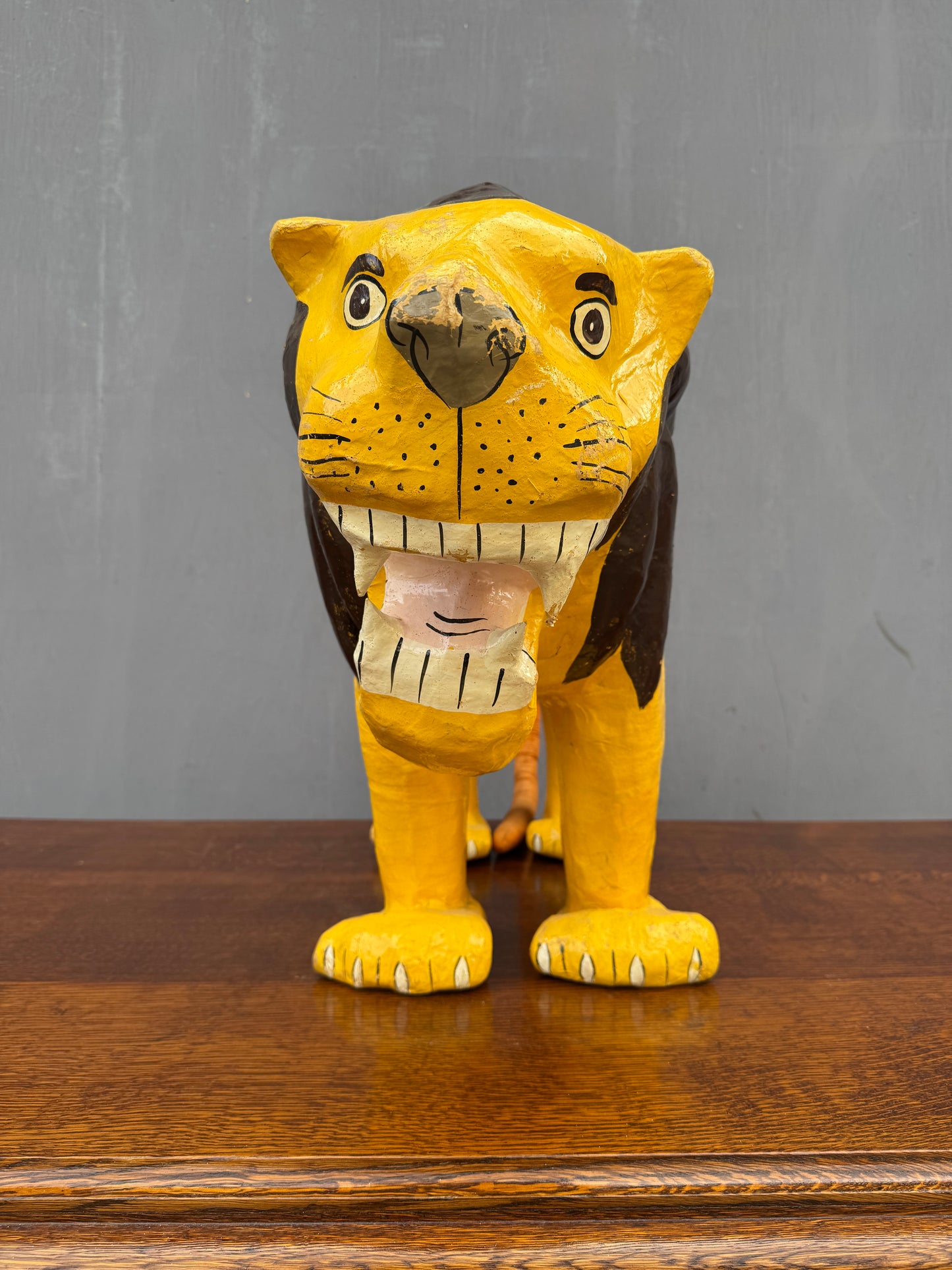 1930s Paper Mache Fireside Lion