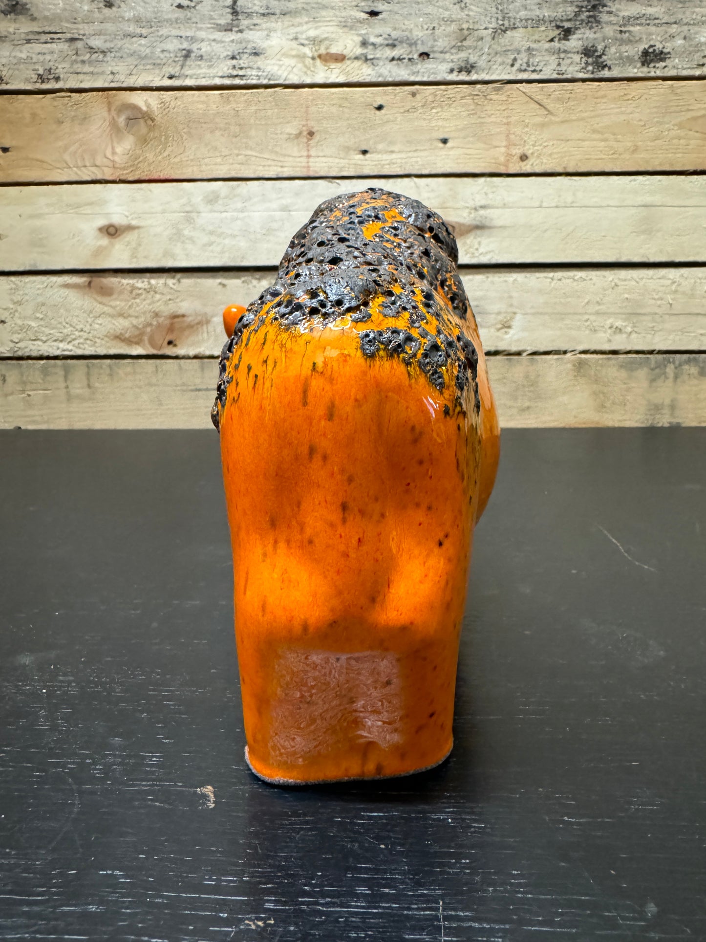 Otto Keramik Large Ceramic Bison West German Pottery Fat Lava