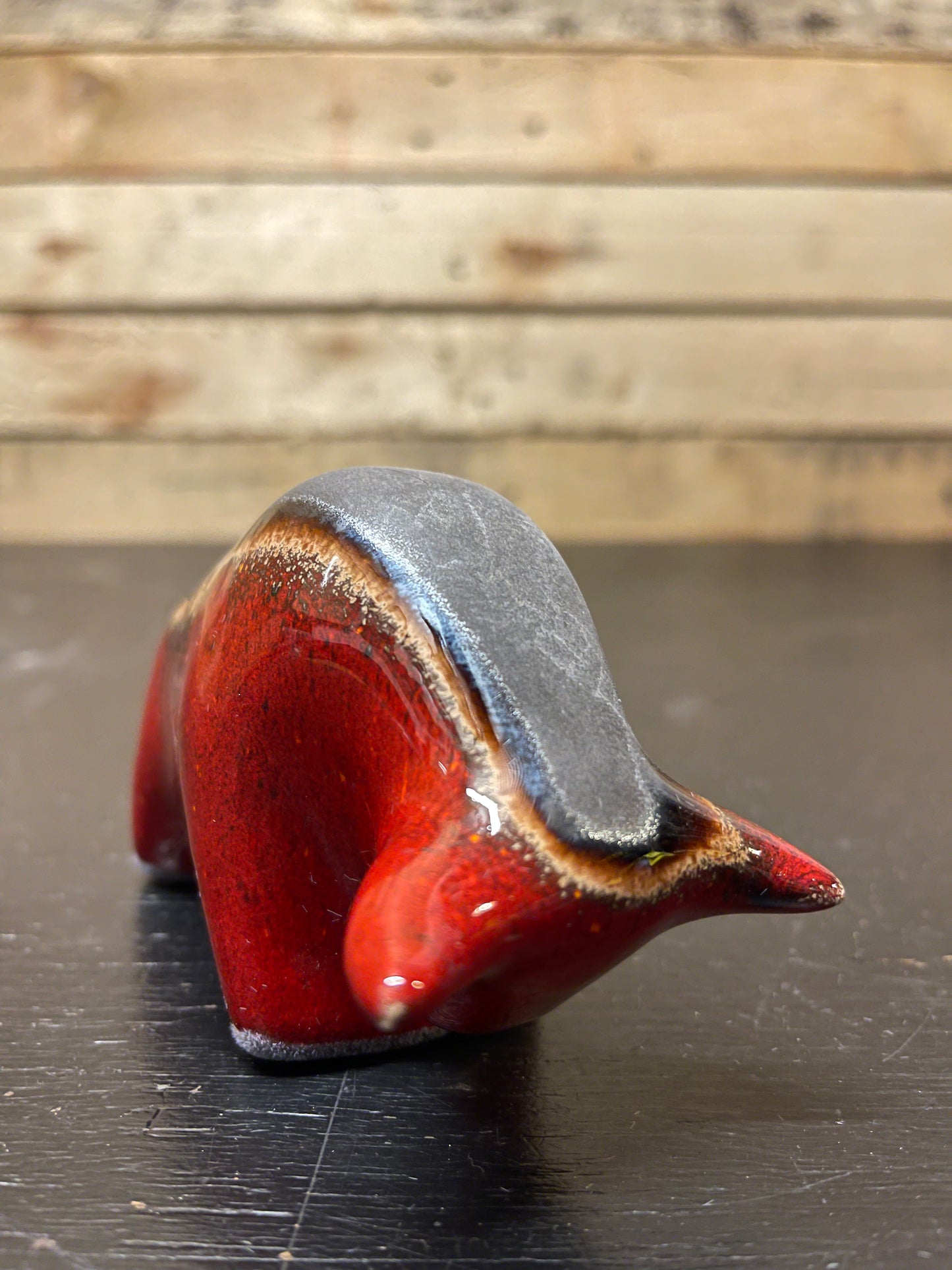 Otto Keramik Small Ceramic Bull West German Pottery Fat Lava