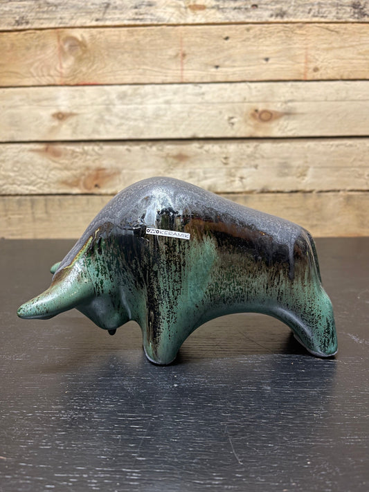 Otto Keramik Classic Ceramic Bull West German Pottery Fat Lava