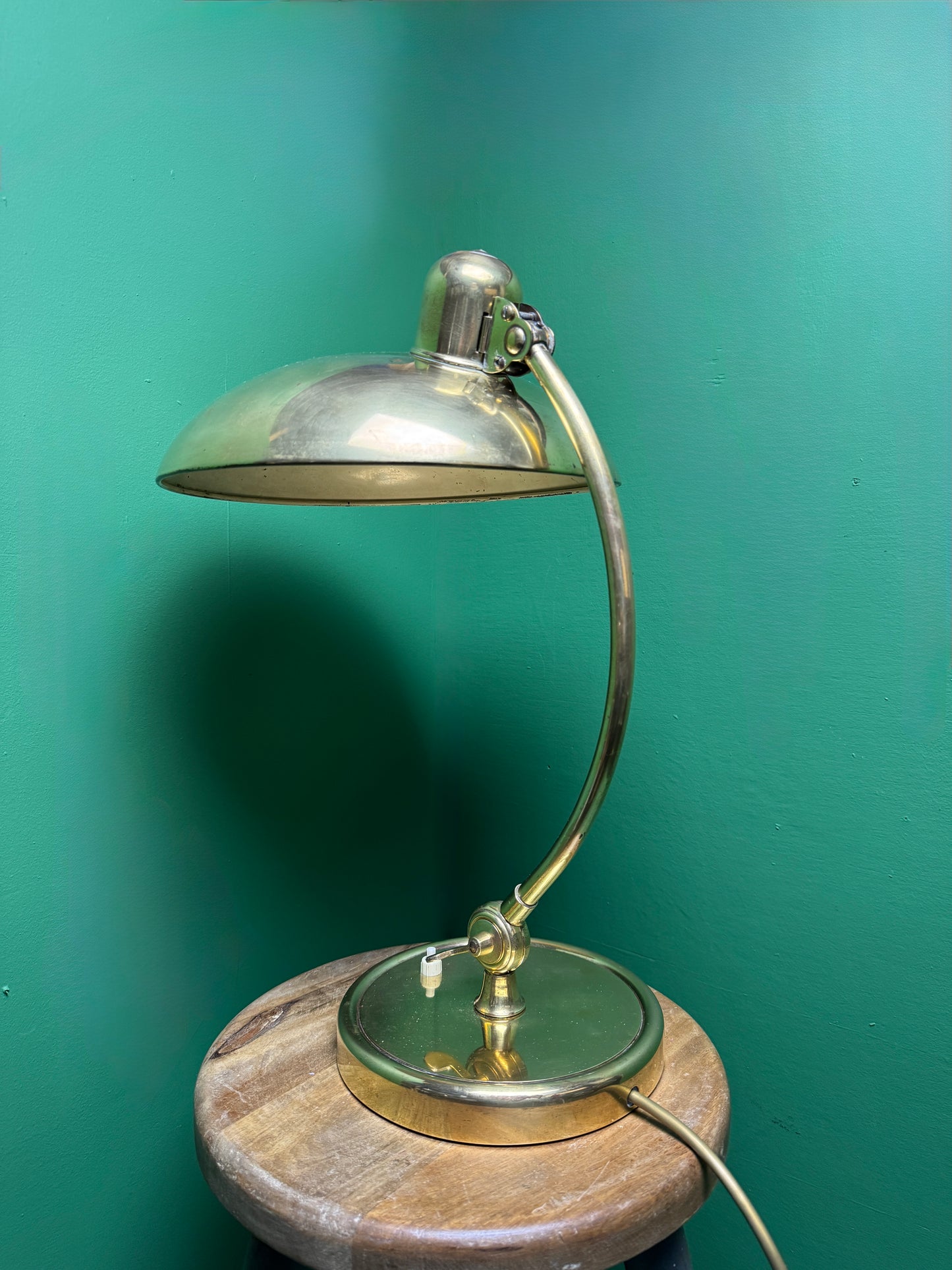 1930s Brass Kaiser Idell Model 6631 President Table Lamp