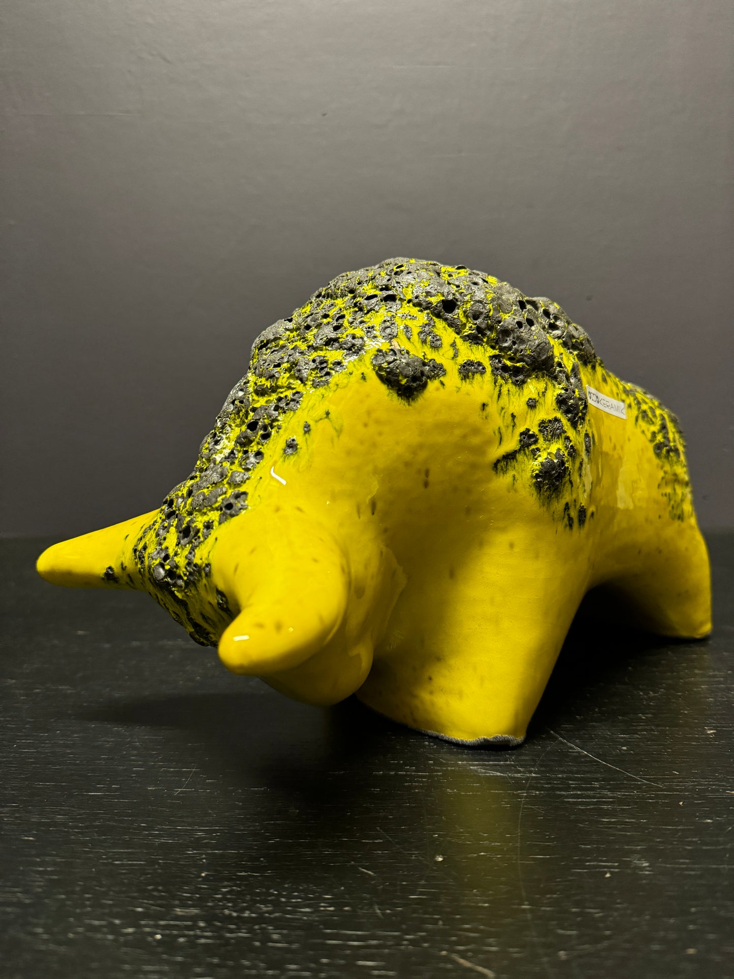 Otto Keramik Large Ceramic Bull West German Pottery Fat Lava