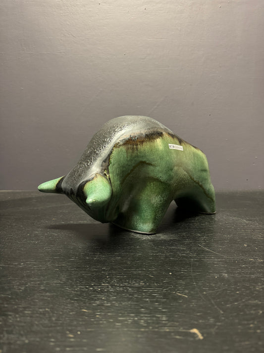 Otto Keramik Large Ceramic Bull West German Pottery Fat Lava