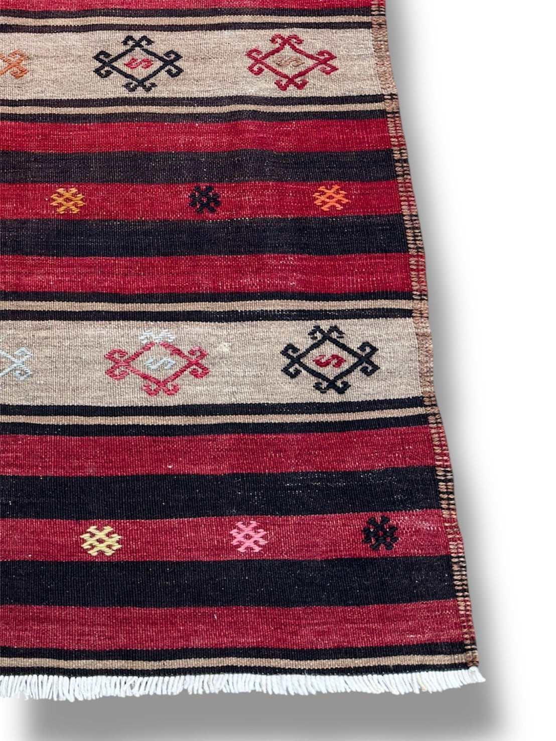 Large Turkish Hand Made Kilim Rug Circa 1950s