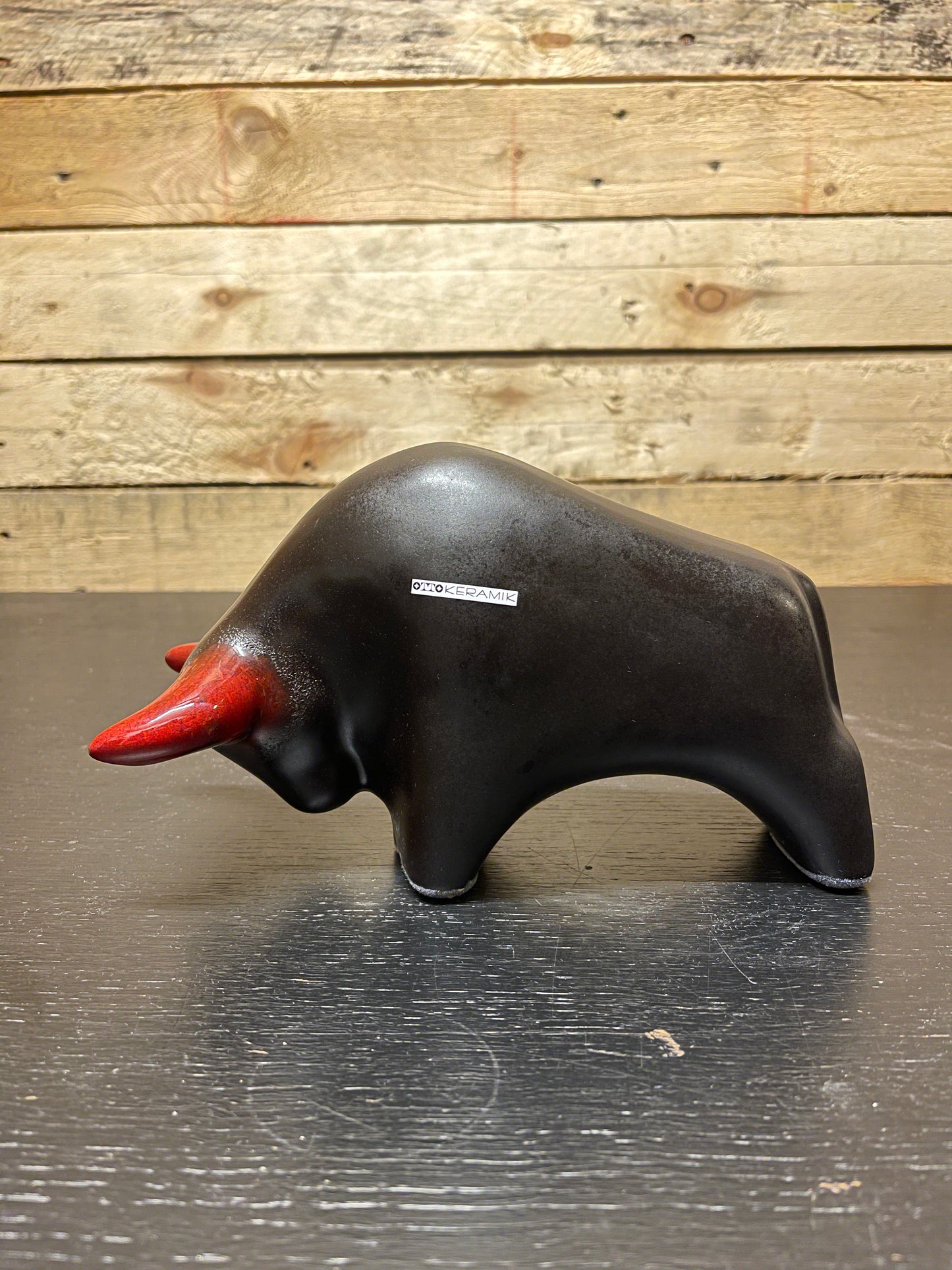 Otto Keramik Classic Ceramic Bull West German Pottery Fat Lava