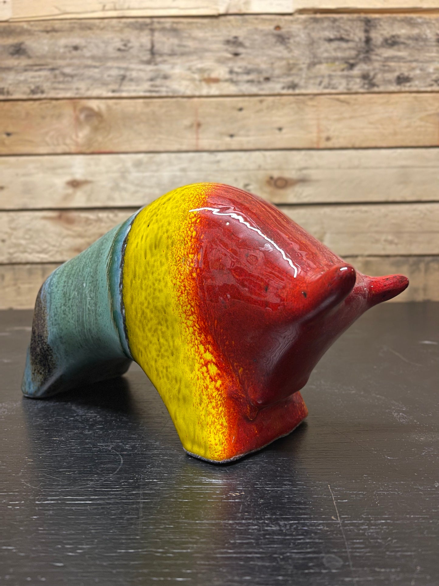 Otto Keramik Ceramic Bull West German Pottery Fat Lava