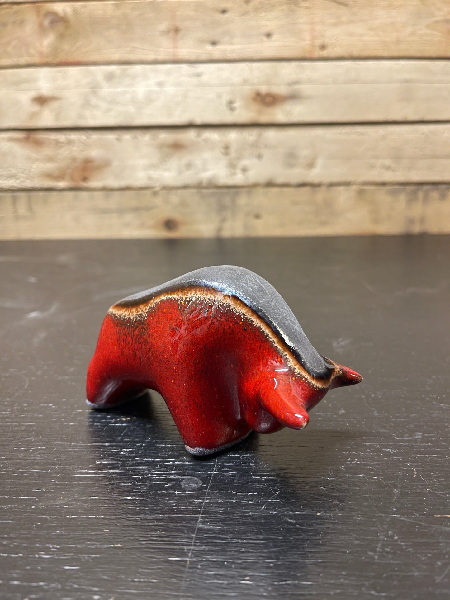 Otto Keramik Small Ceramic Bull West German Pottery Fat Lava