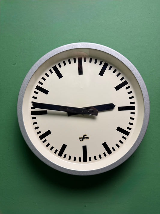 1950s East German Industrial Factory Clock By RFT