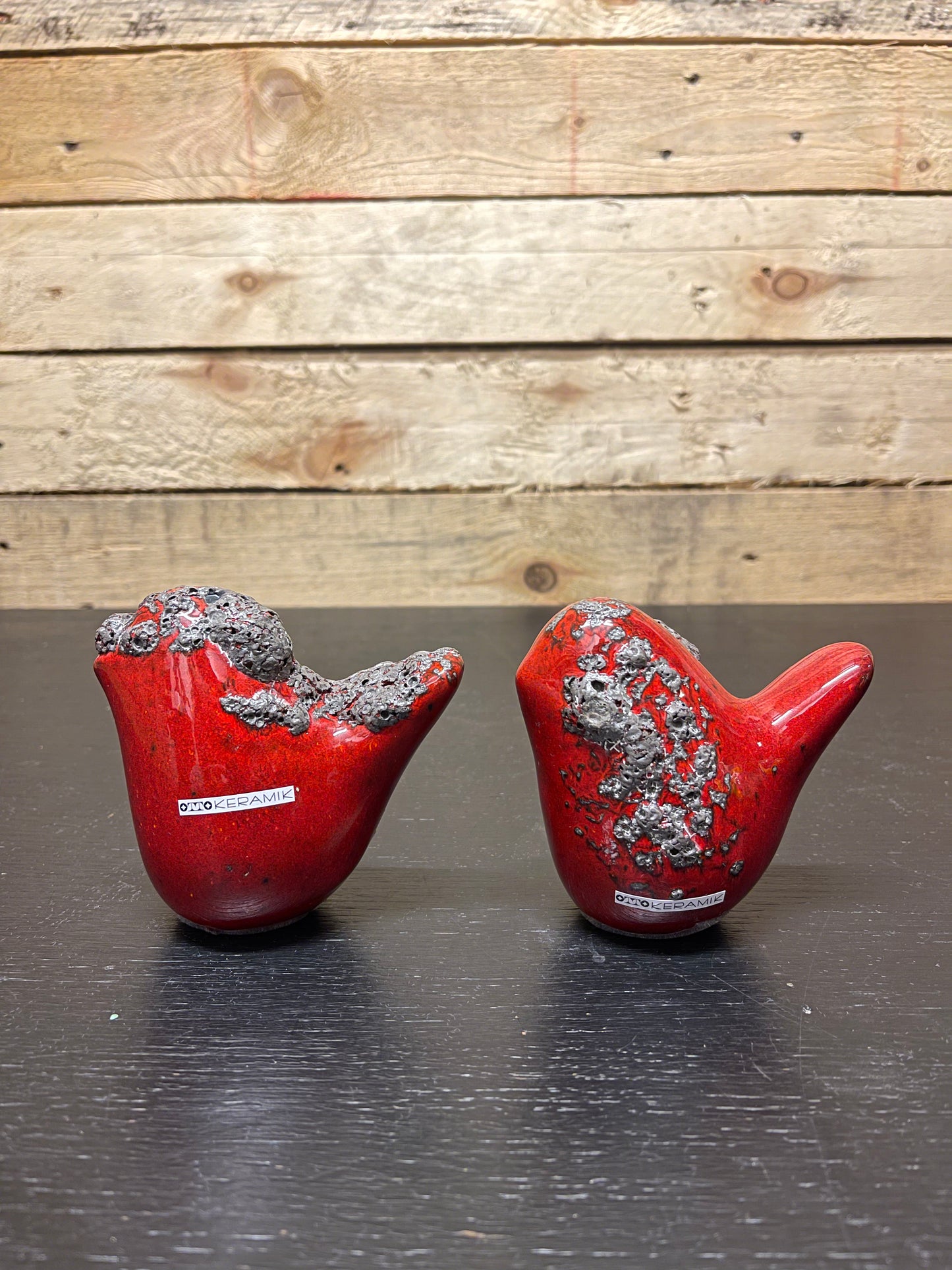 Otto Keramik Ceramic Birds West German Pottery Fat Lava