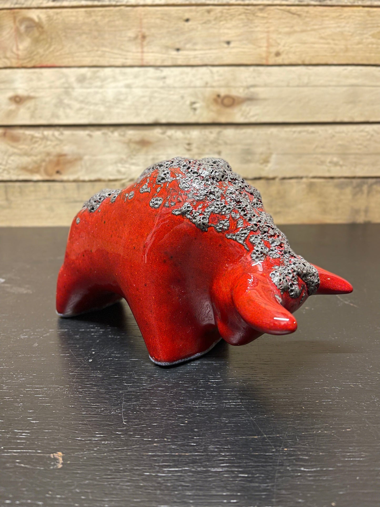 Otto Keramik Classic Ceramic Bull West German Pottery Fat Lava