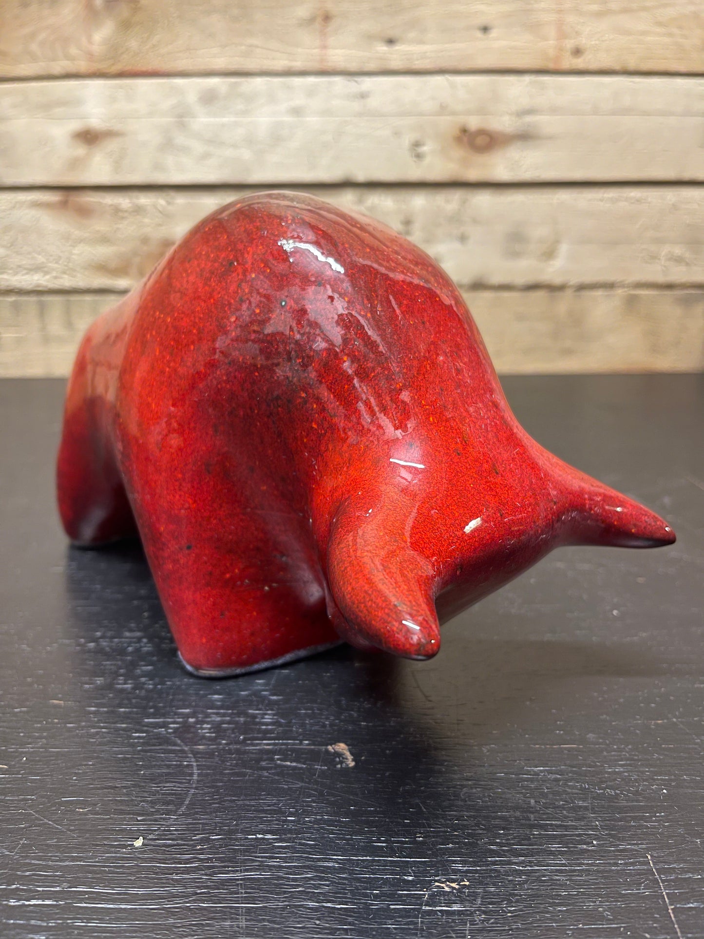 Otto Keramik Medium Ceramic Bull West German Pottery Fat Lava