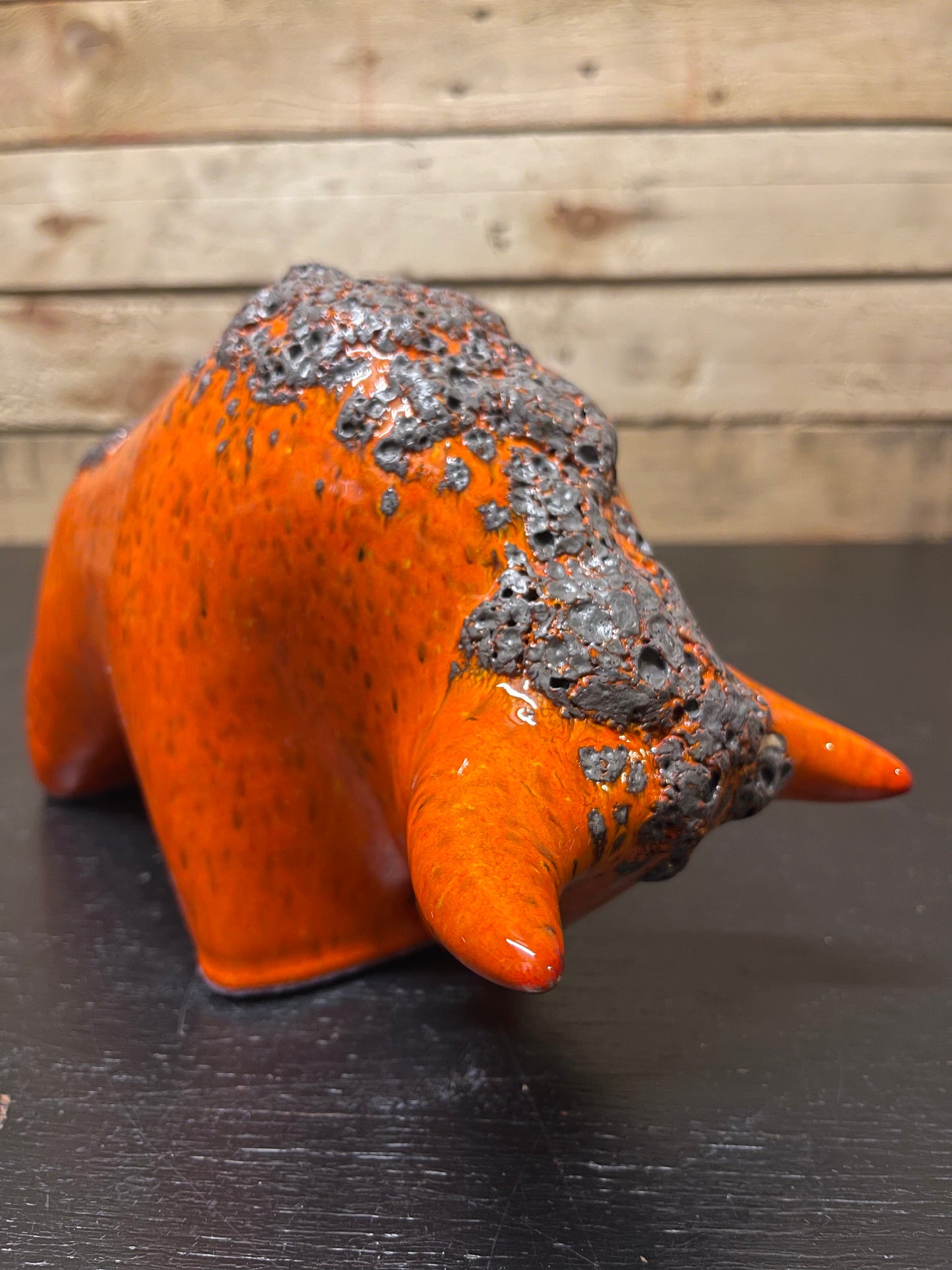 Otto Keramik Medium Ceramic Bull West German Pottery Fat Lava