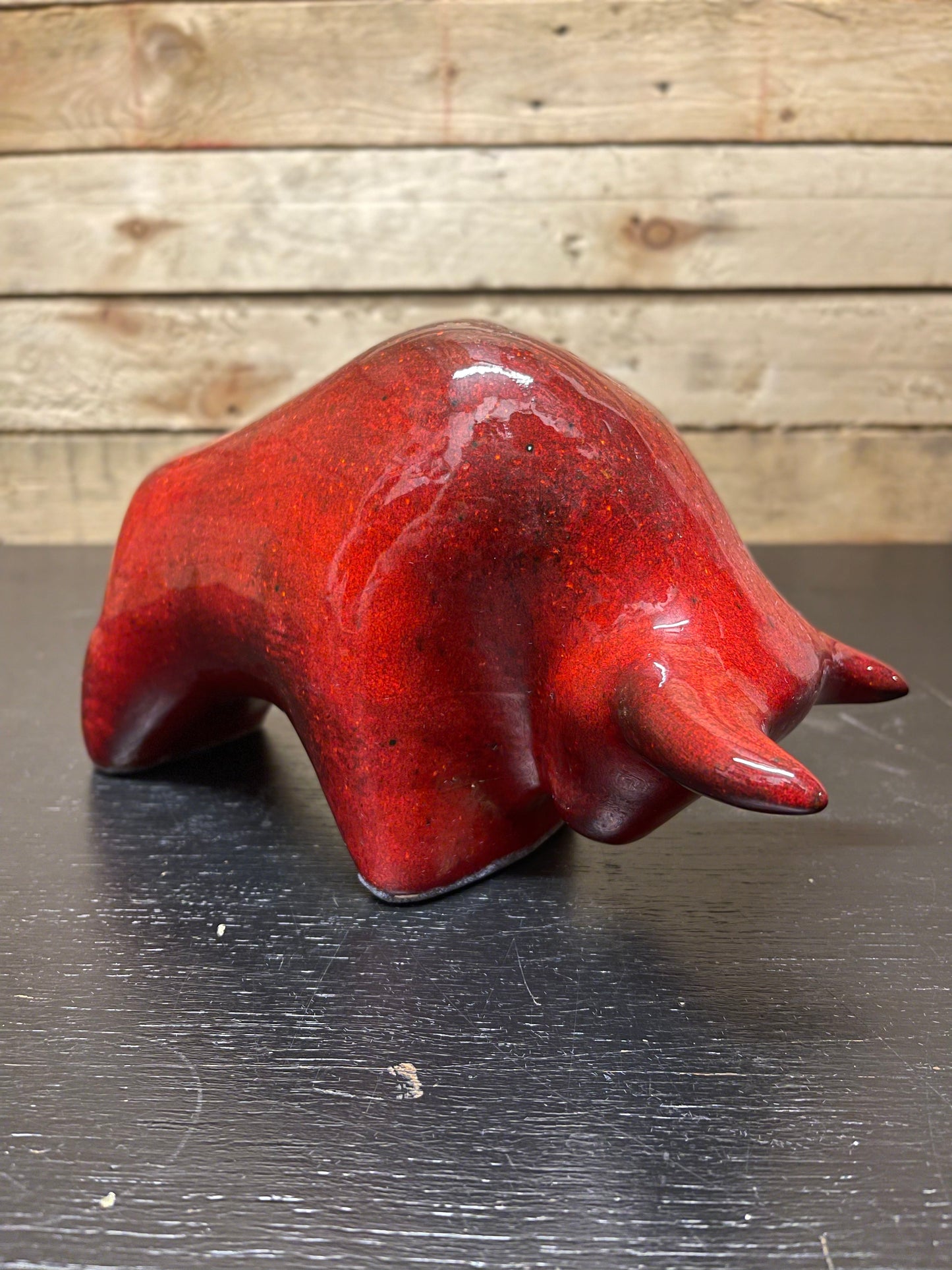 Otto Keramik Medium Ceramic Bull West German Pottery Fat Lava