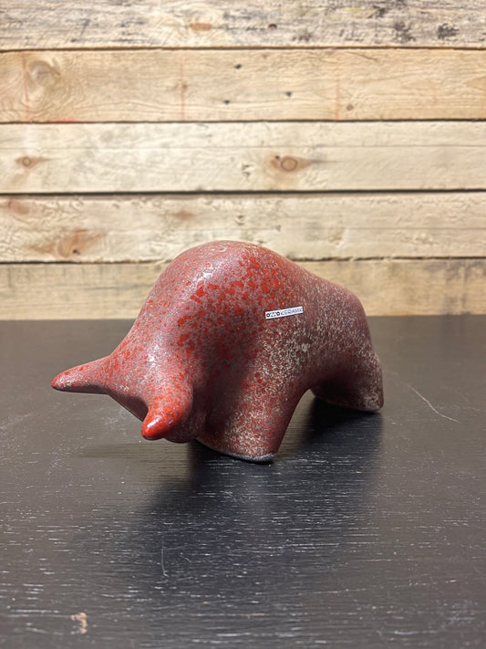Otto Keramik Classic Ceramic Bull West German Pottery Fat Lava