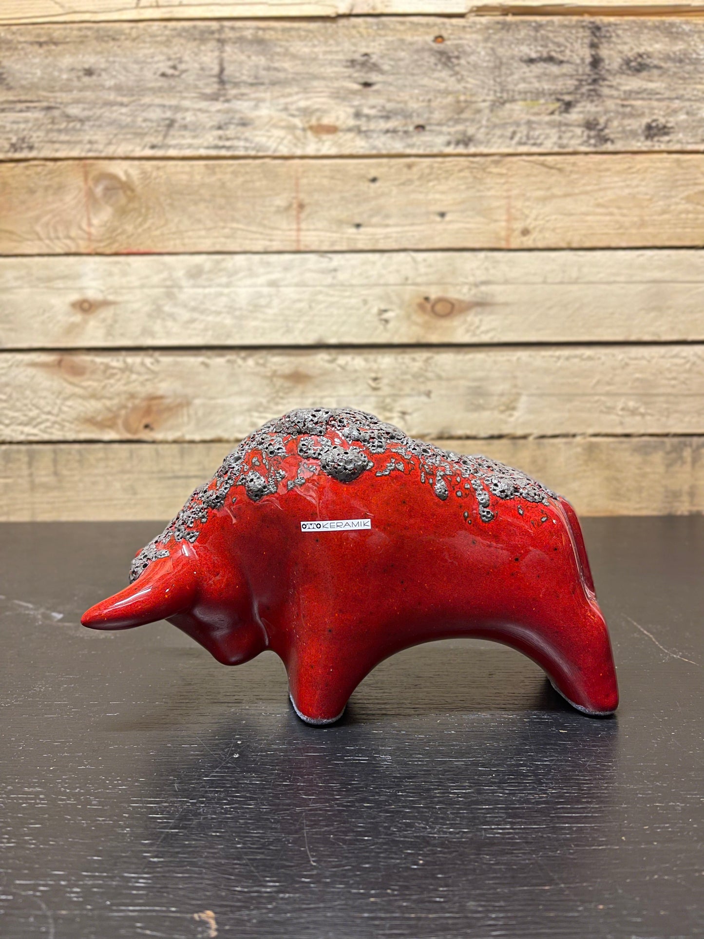 Otto Keramik Classic Ceramic Bull West German Pottery Fat Lava
