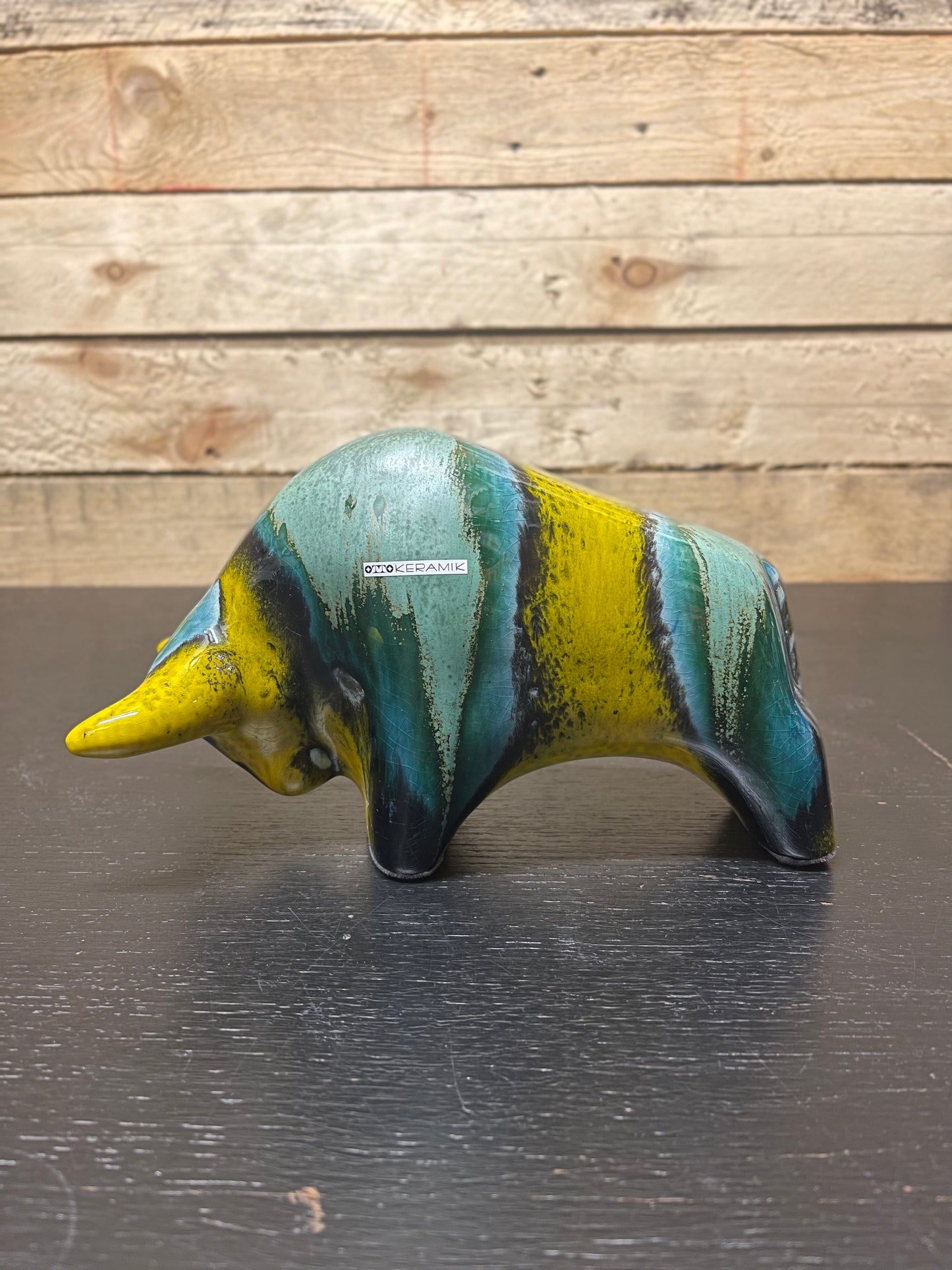 Otto Keramik Classic Ceramic Bull West German Pottery Fat Lava