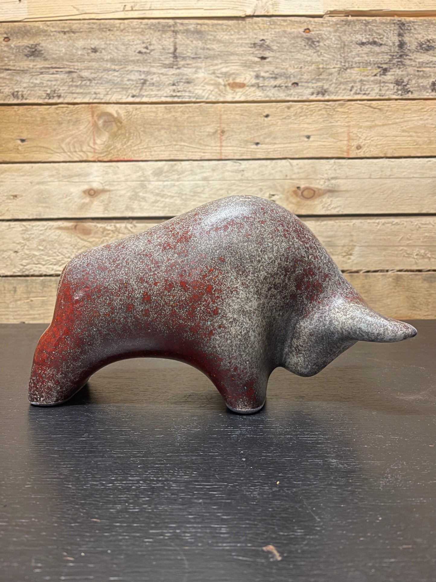 Otto Keramik Large Ceramic Bull West German Pottery Fat Lava