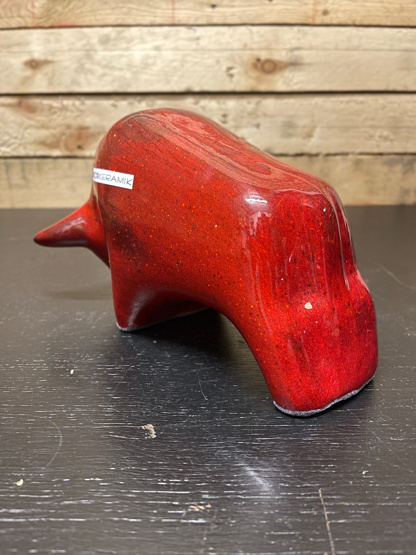 Otto Keramik Medium Ceramic Bull West German Pottery Fat Lava