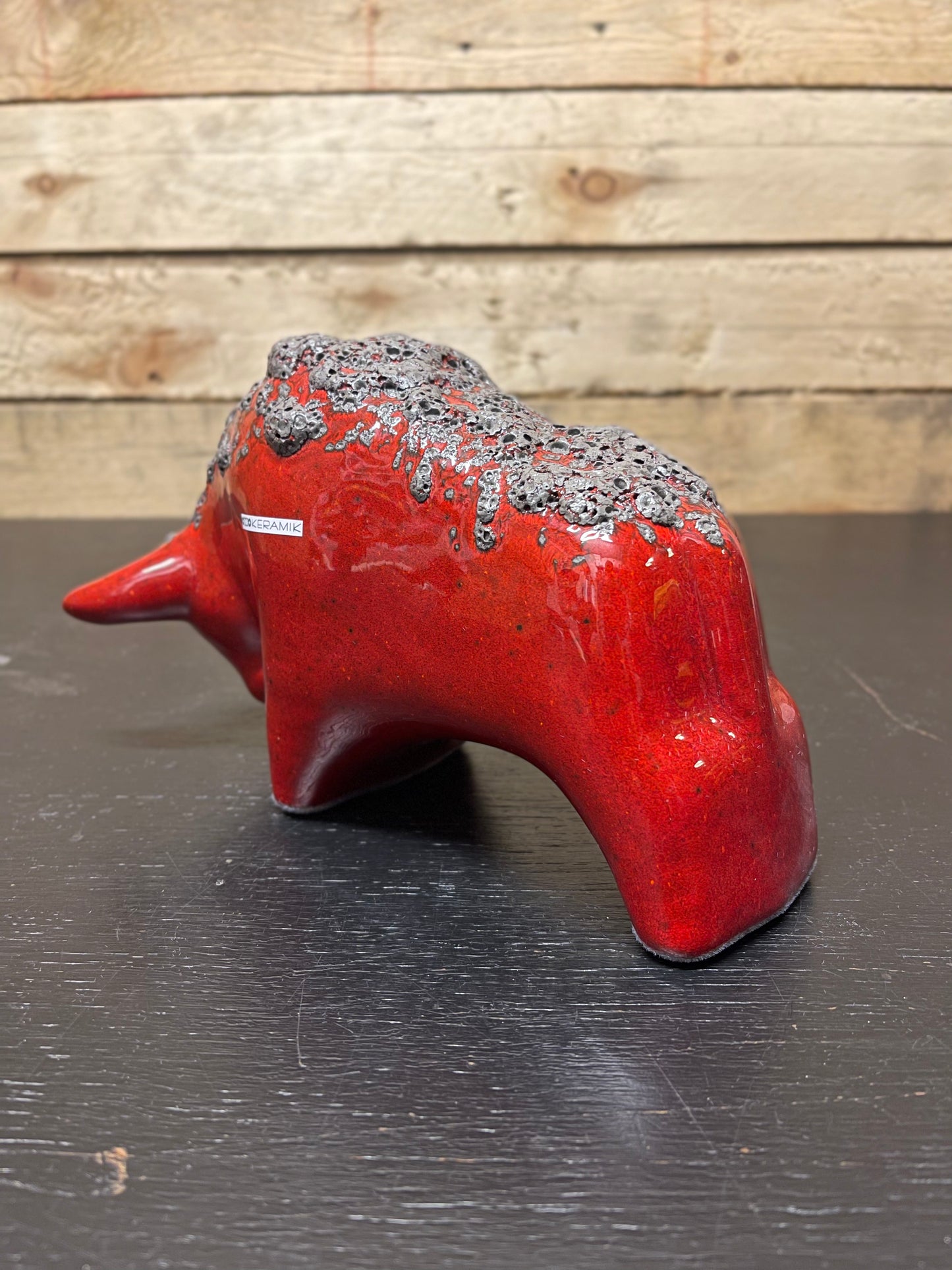 Otto Keramik Classic Ceramic Bull West German Pottery Fat Lava