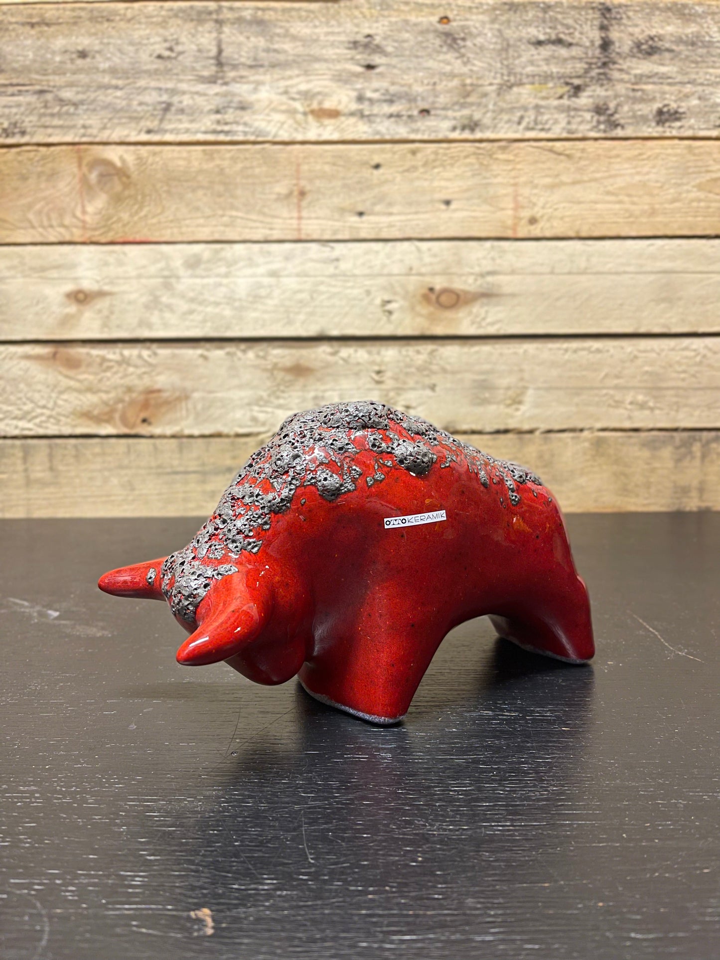 Otto Keramik Classic Ceramic Bull West German Pottery Fat Lava