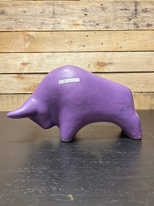 Otto Keramik Large Ceramic Bull West German Pottery Fat Lava