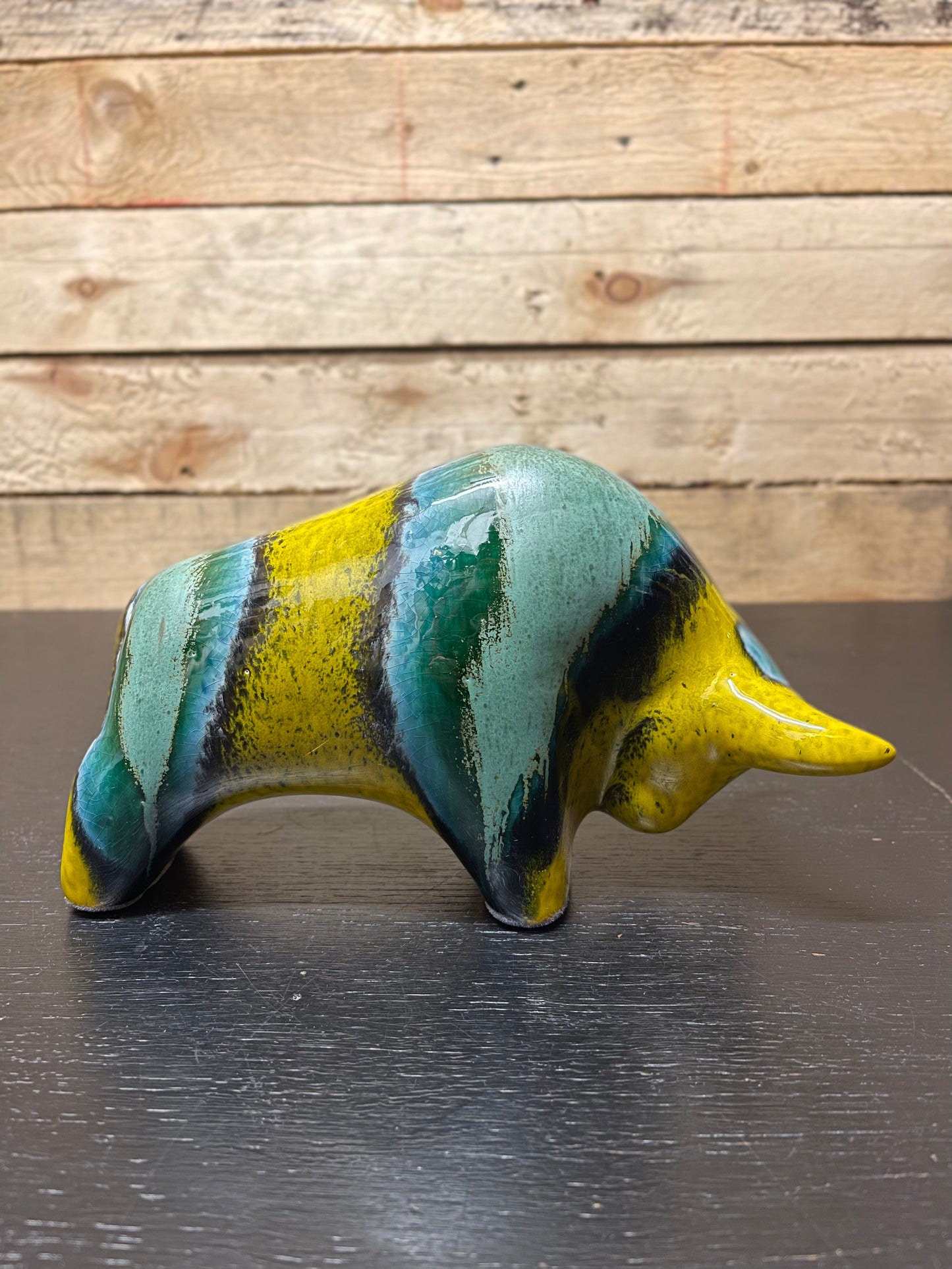 Otto Keramik Classic Ceramic Bull West German Pottery Fat Lava