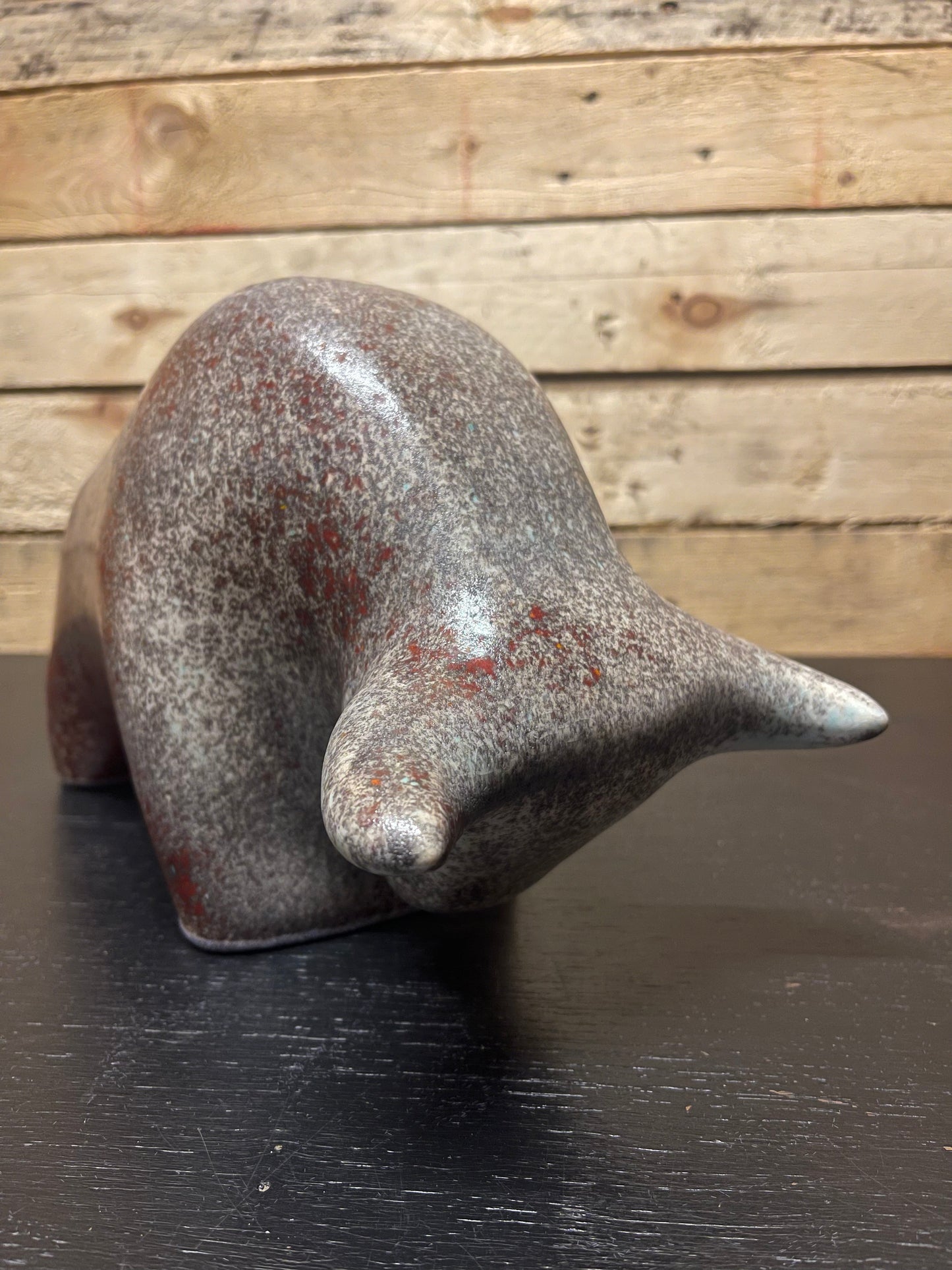 Otto Keramik Large Ceramic Bull West German Pottery Fat Lava