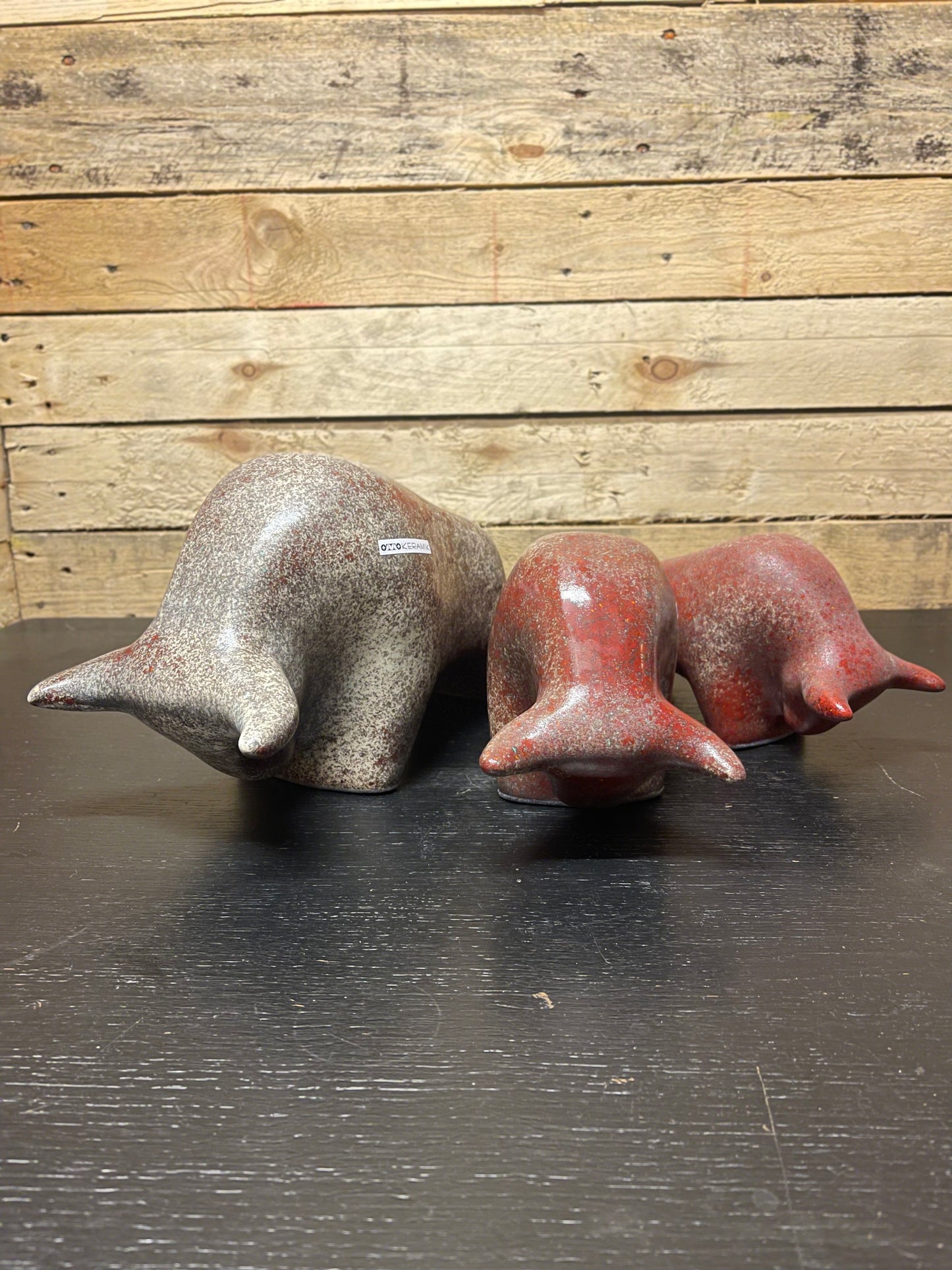 Otto Keramik Classic Ceramic Bull West German Pottery Fat Lava