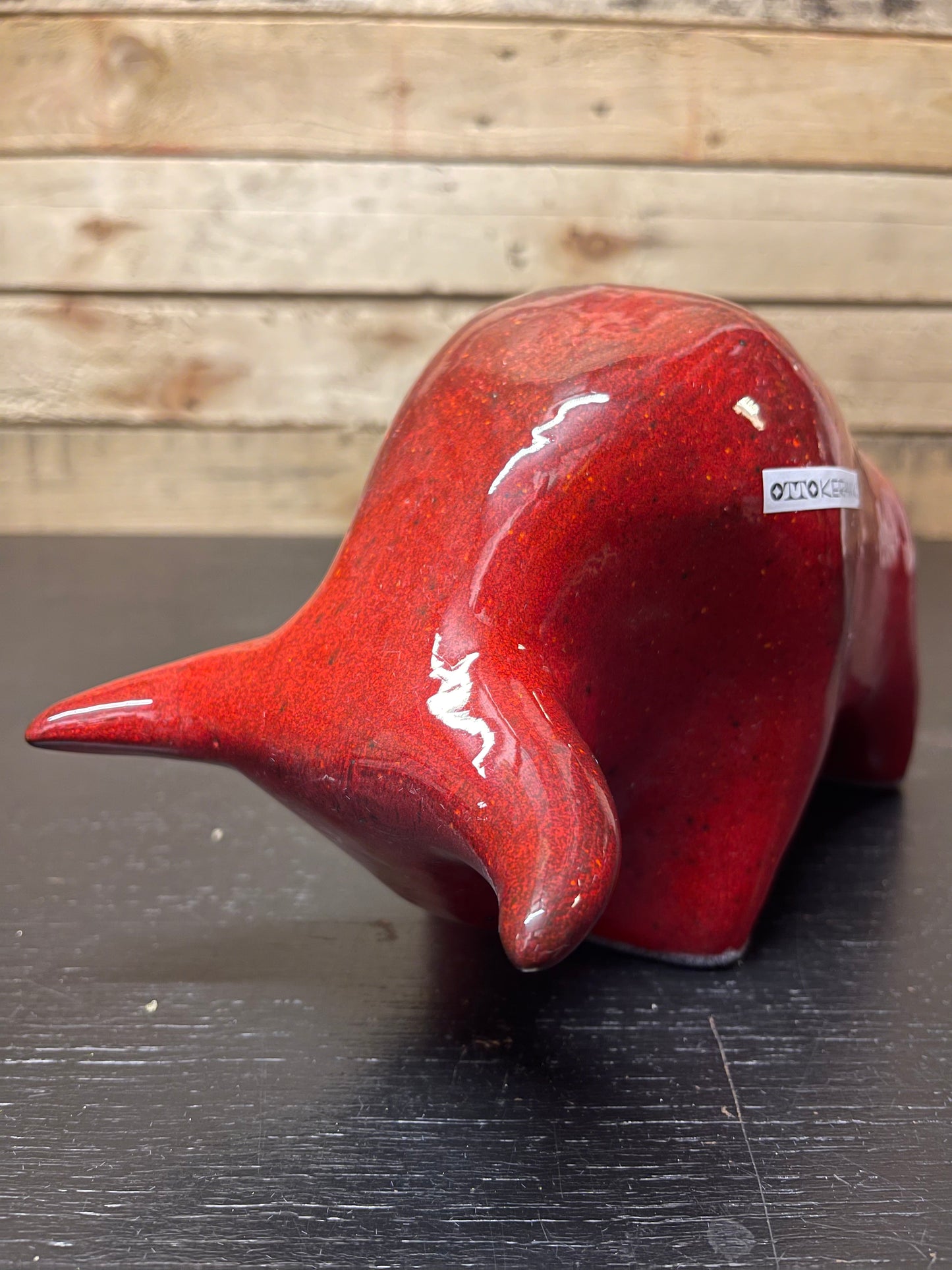 Otto Keramik Medium Ceramic Bull West German Pottery Fat Lava