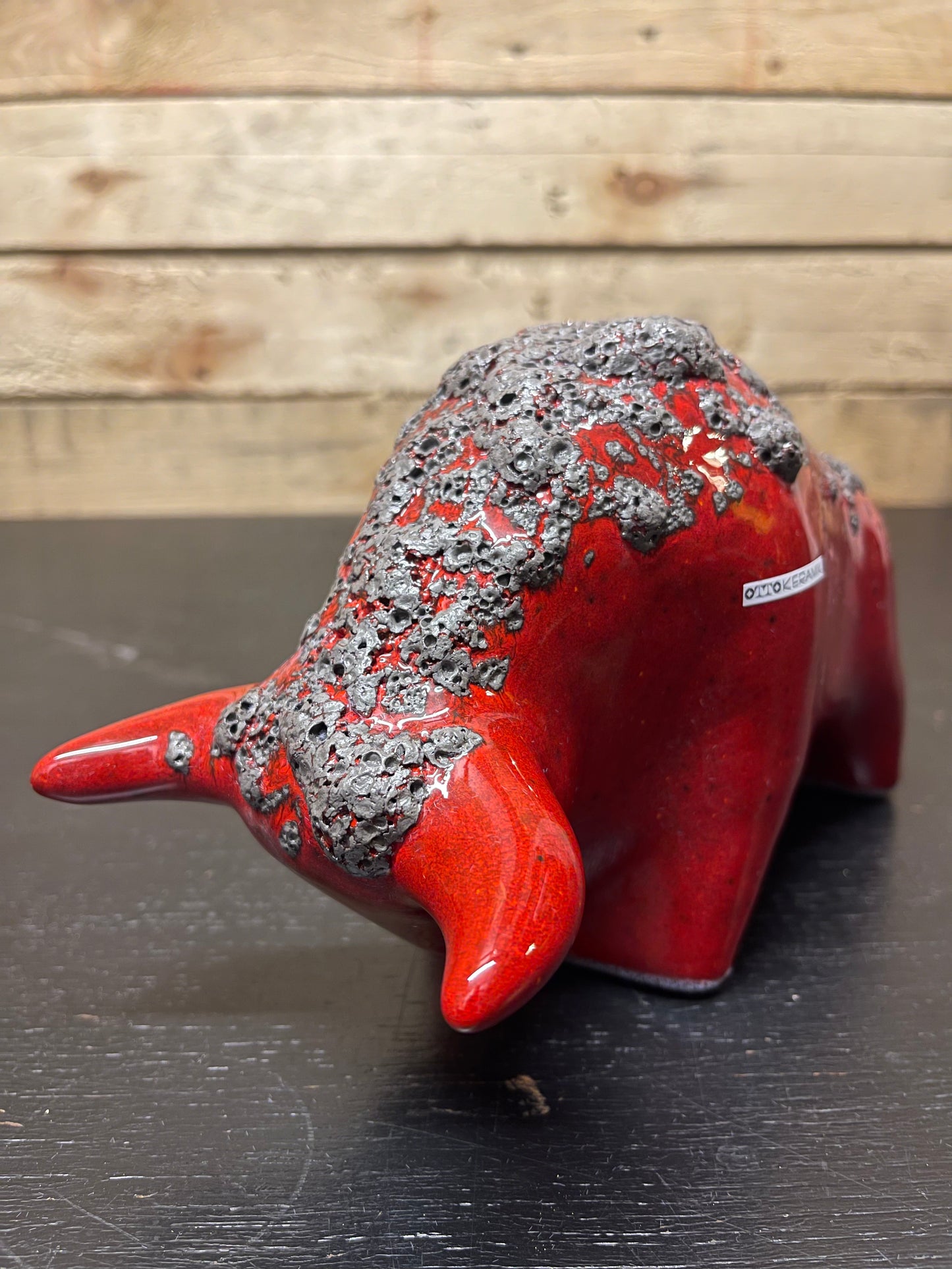 Otto Keramik Classic Ceramic Bull West German Pottery Fat Lava