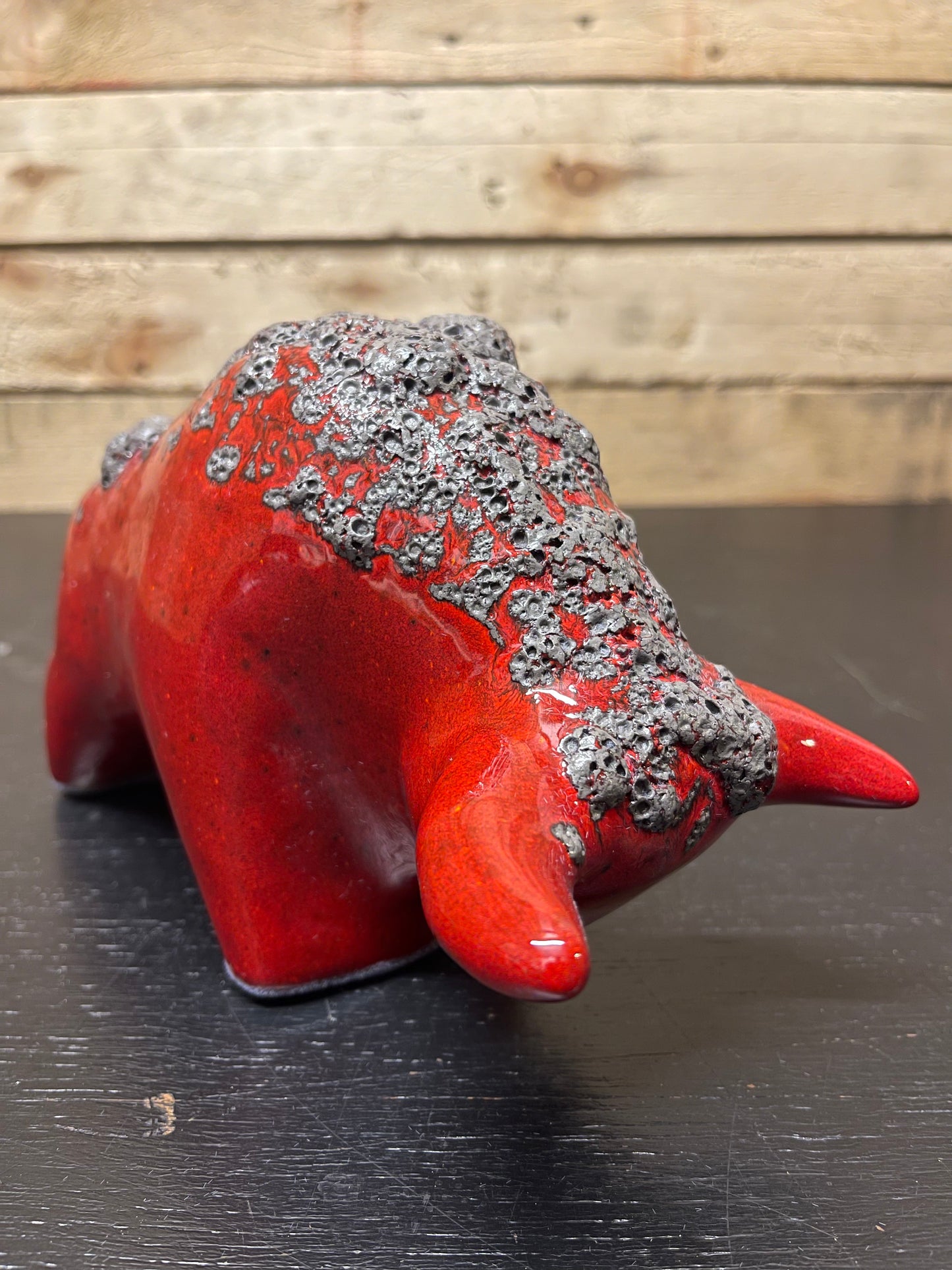 Otto Keramik Classic Ceramic Bull West German Pottery Fat Lava