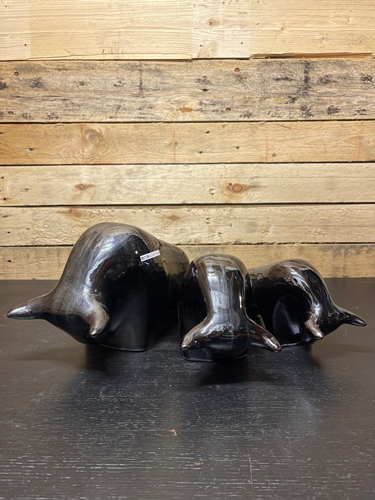 Otto Keramik Large Ceramic Bull West German Pottery Fat Lava