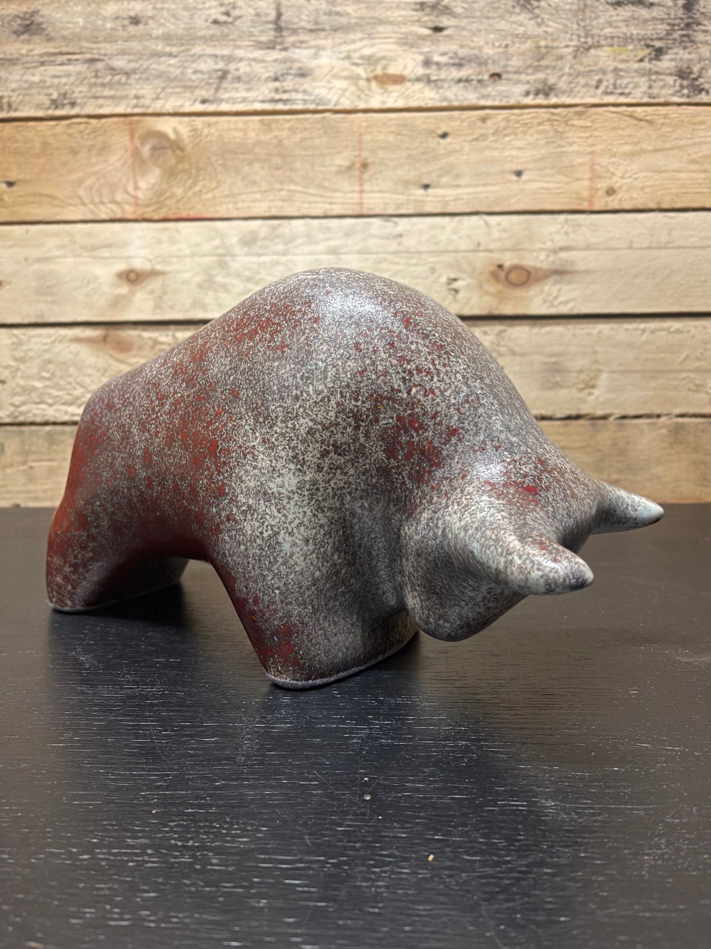 Otto Keramik Large Ceramic Bull West German Pottery Fat Lava