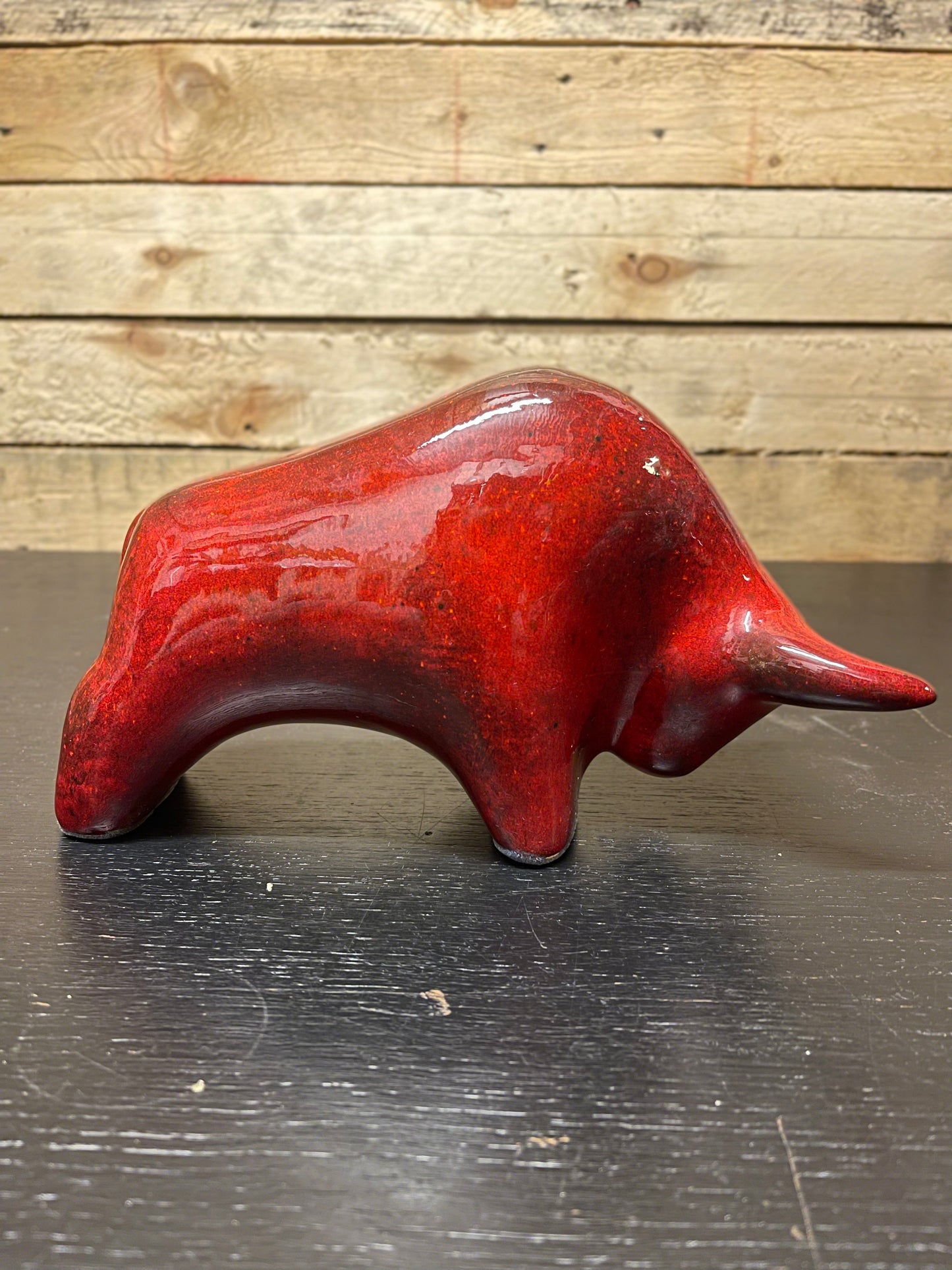 Otto Keramik Medium Ceramic Bull West German Pottery Fat Lava