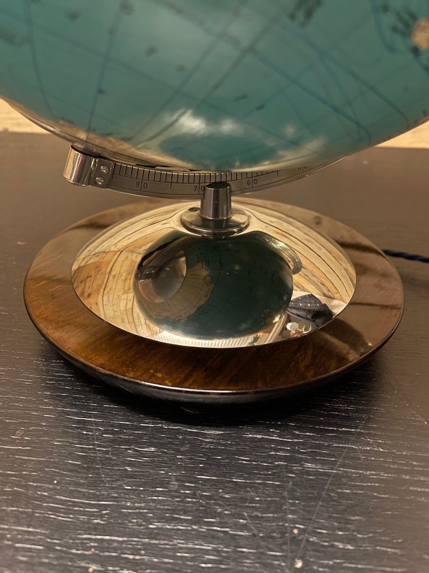 Vintage 1960s Columbus Duo Glass Globe Lamp