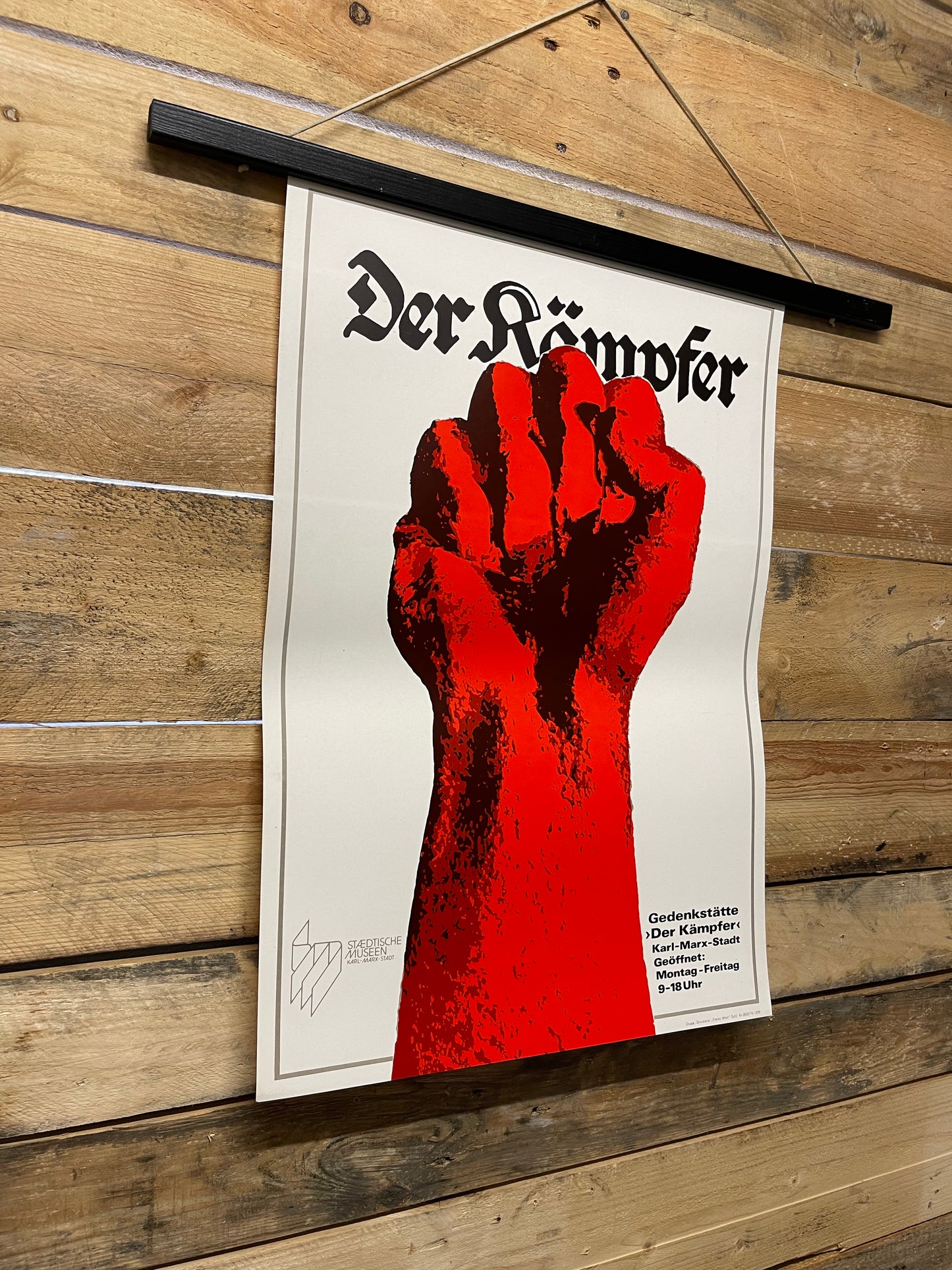 Rare Memorial Of The Fighter DDR Propaganda Poster 1976