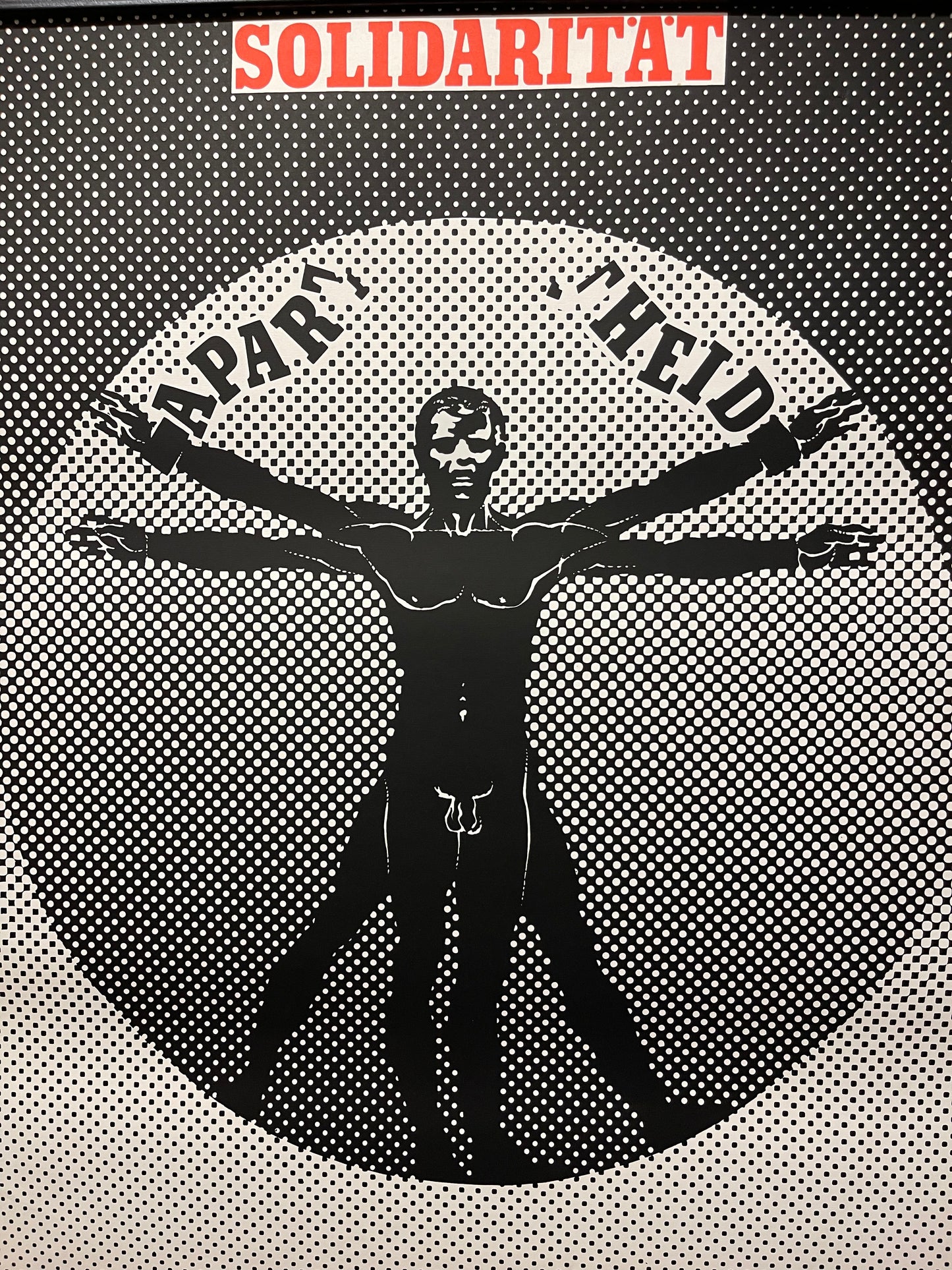 Ultra Rare 1980s DDR Solidarity Anti Apartheid Poster By Helmut Wengler