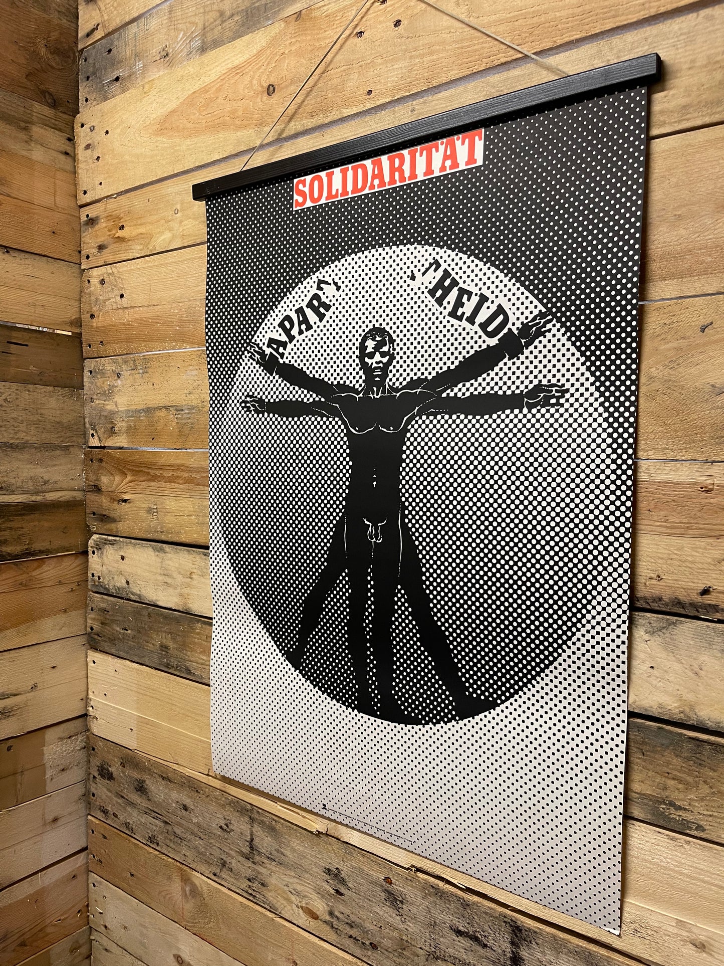 Ultra Rare 1980s DDR Solidarity Anti Apartheid Poster By Helmut Wengler