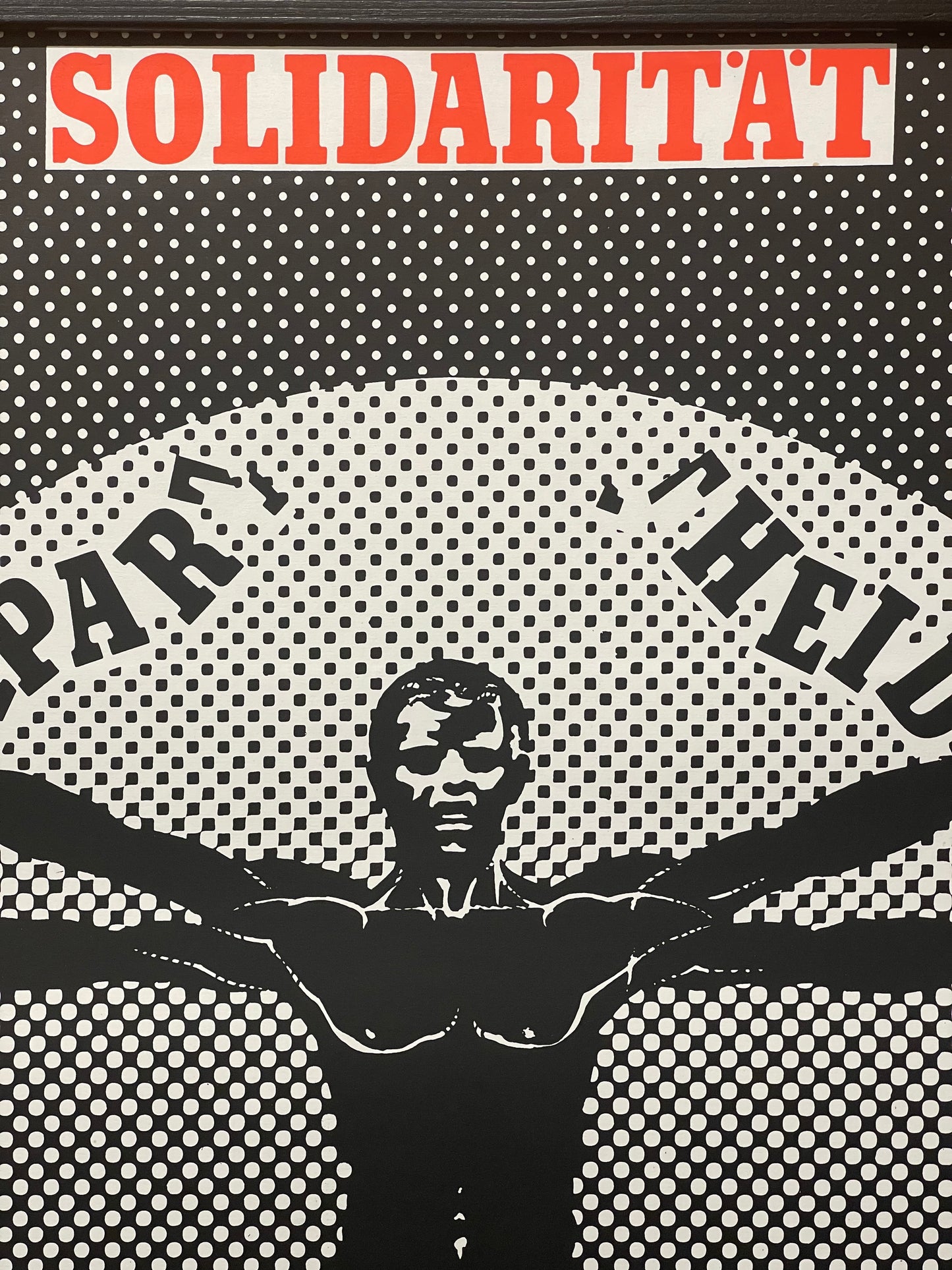 Ultra Rare 1980s DDR Solidarity Anti Apartheid Poster By Helmut Wengler