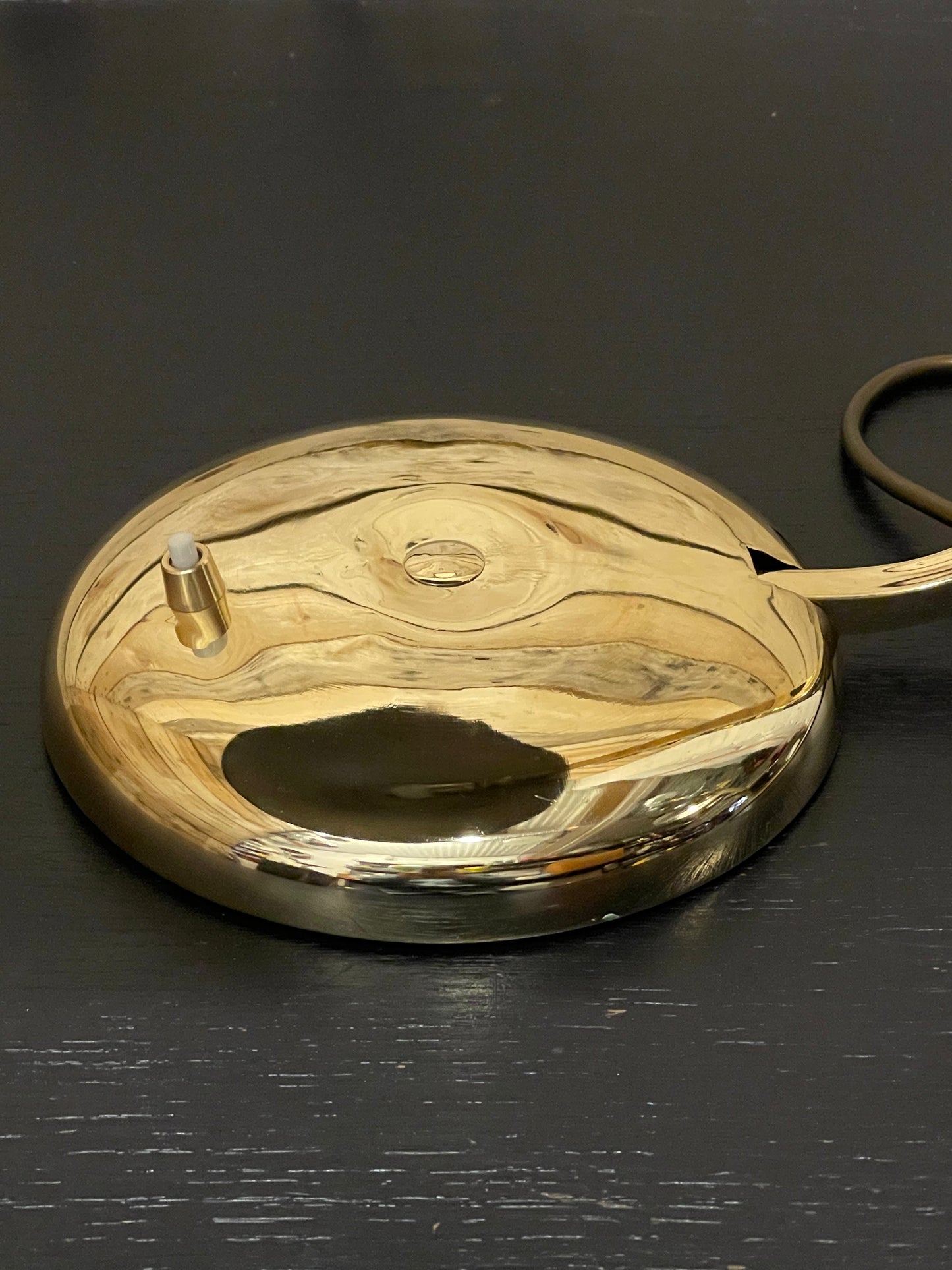 Large Brass 1950s Modernist Table Lamp By Helo Leuchten