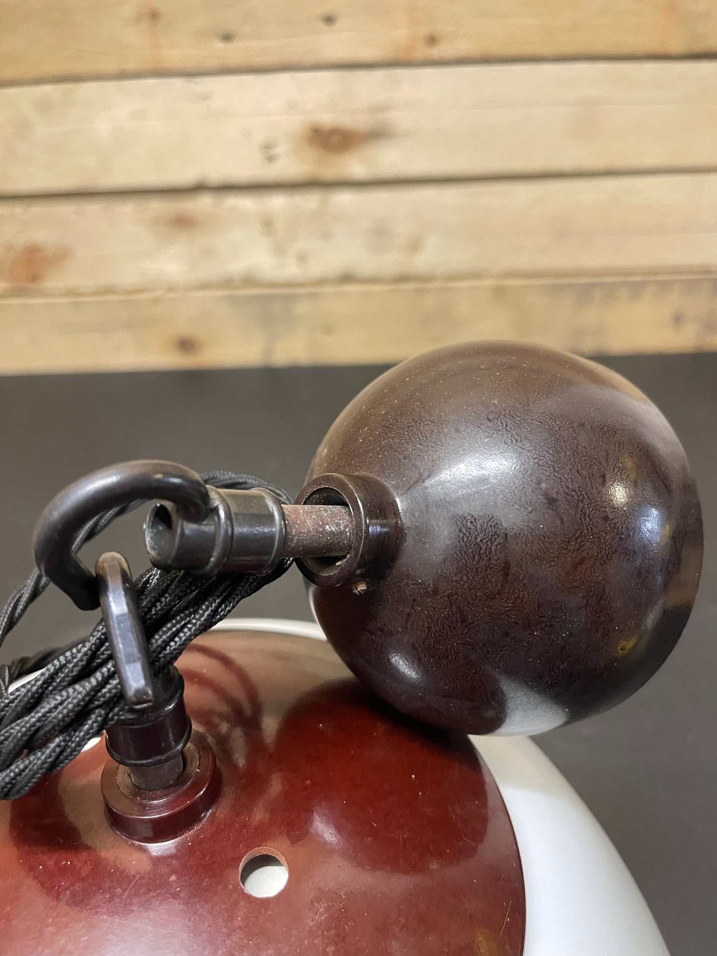 1960s Czech Opaline Glass Pendant Light